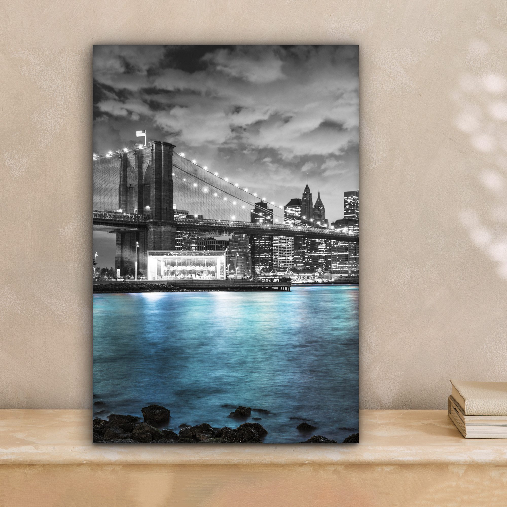 OneMillionCanvasses® Leinwandbild New York - Skyline - Stadt - Blau, Fotodr günstig online kaufen
