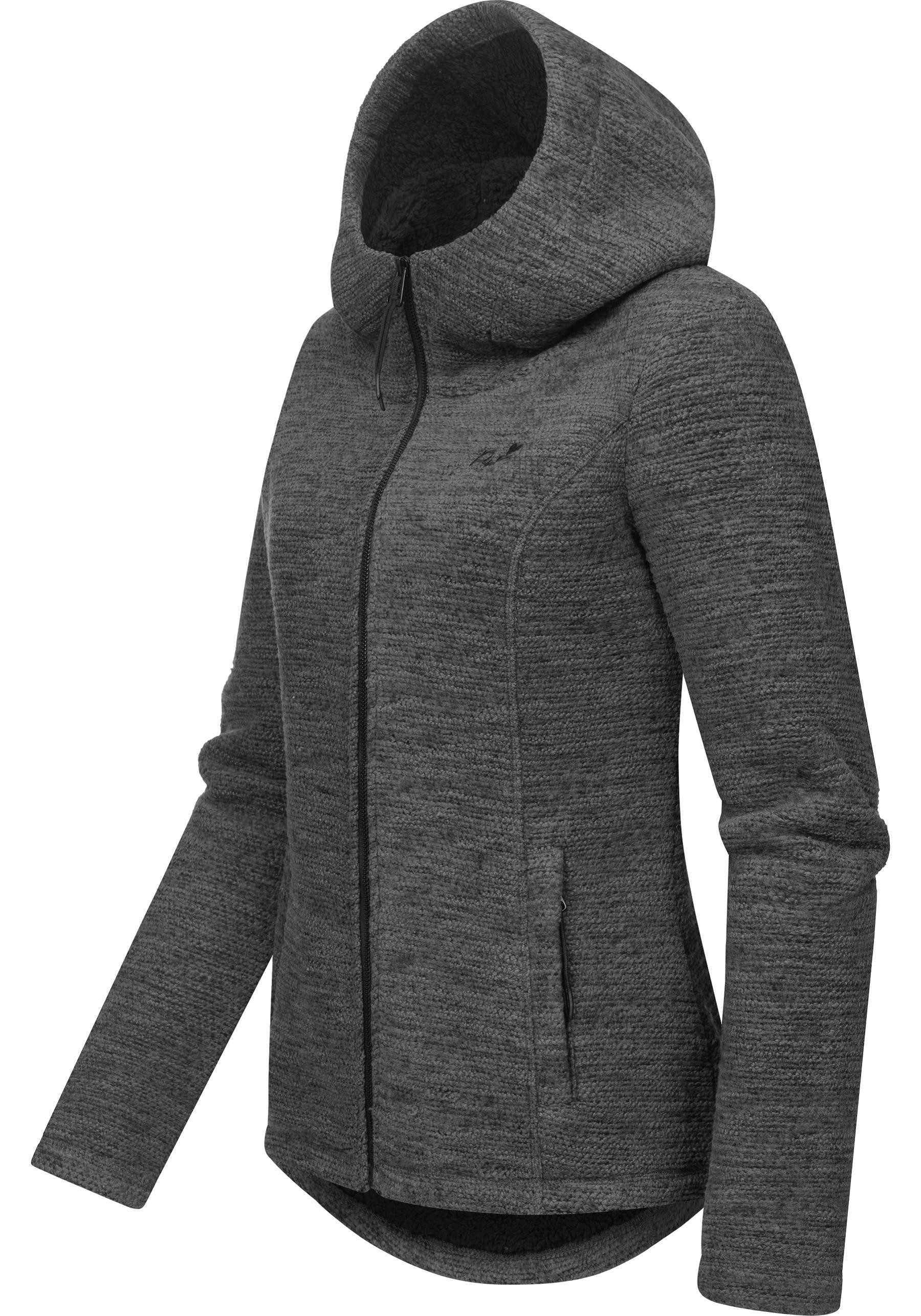 Ragwear Kapuzenstrickjacke Lyshka Melange Kuschelige Kapuzenjacke in Strick-Optik – Bild 2 von 5