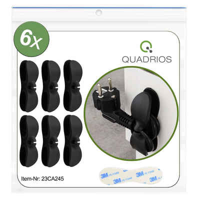 Quadrios Kabelverbinder-Sortiment Quadrios 23CA245 Kabelhalter selbstklebend 23CA245 Schwarz 6 St., 23CA245