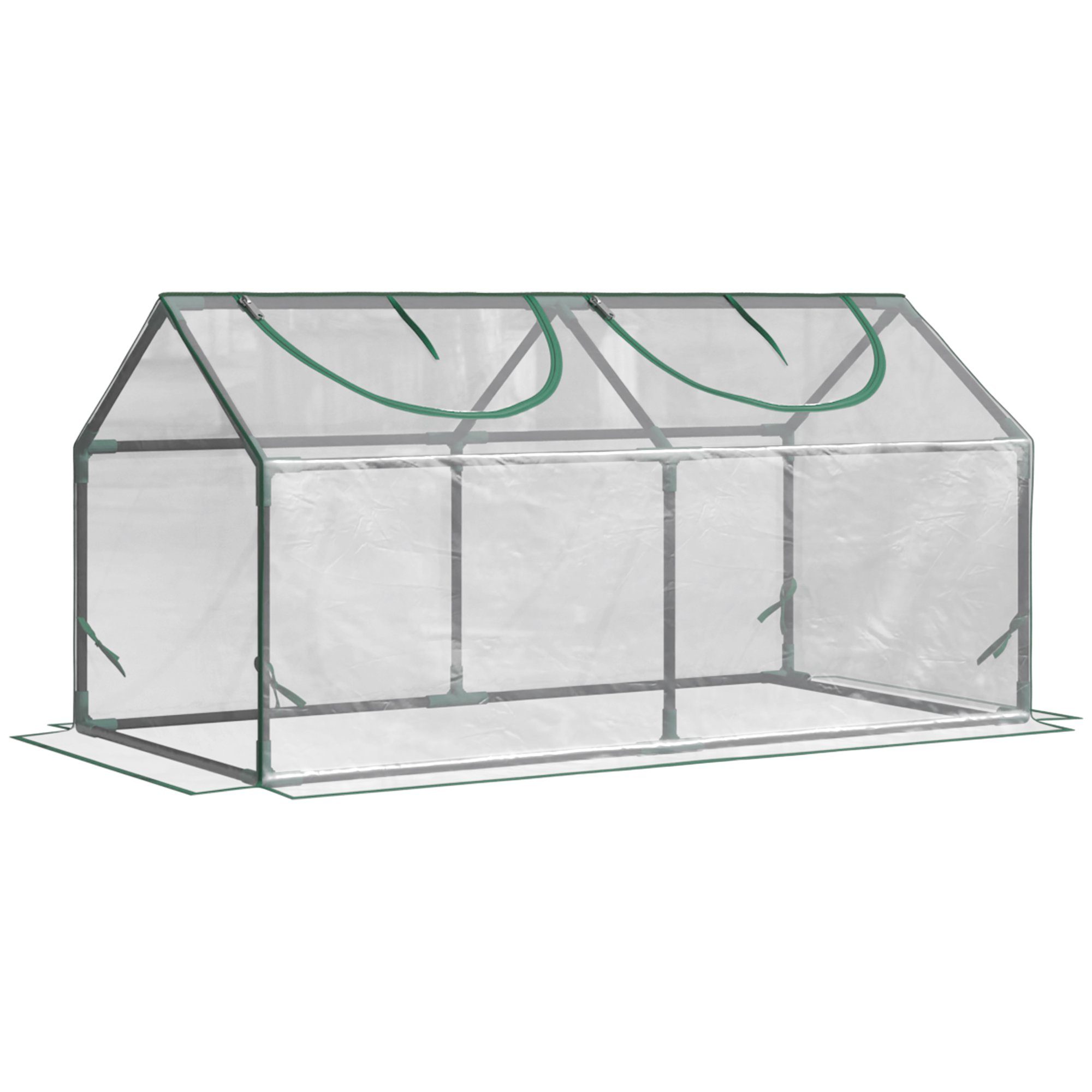 Outsunny Foliengewächshaus Mit Fenster PVC Frühbeet, günstig online kaufen