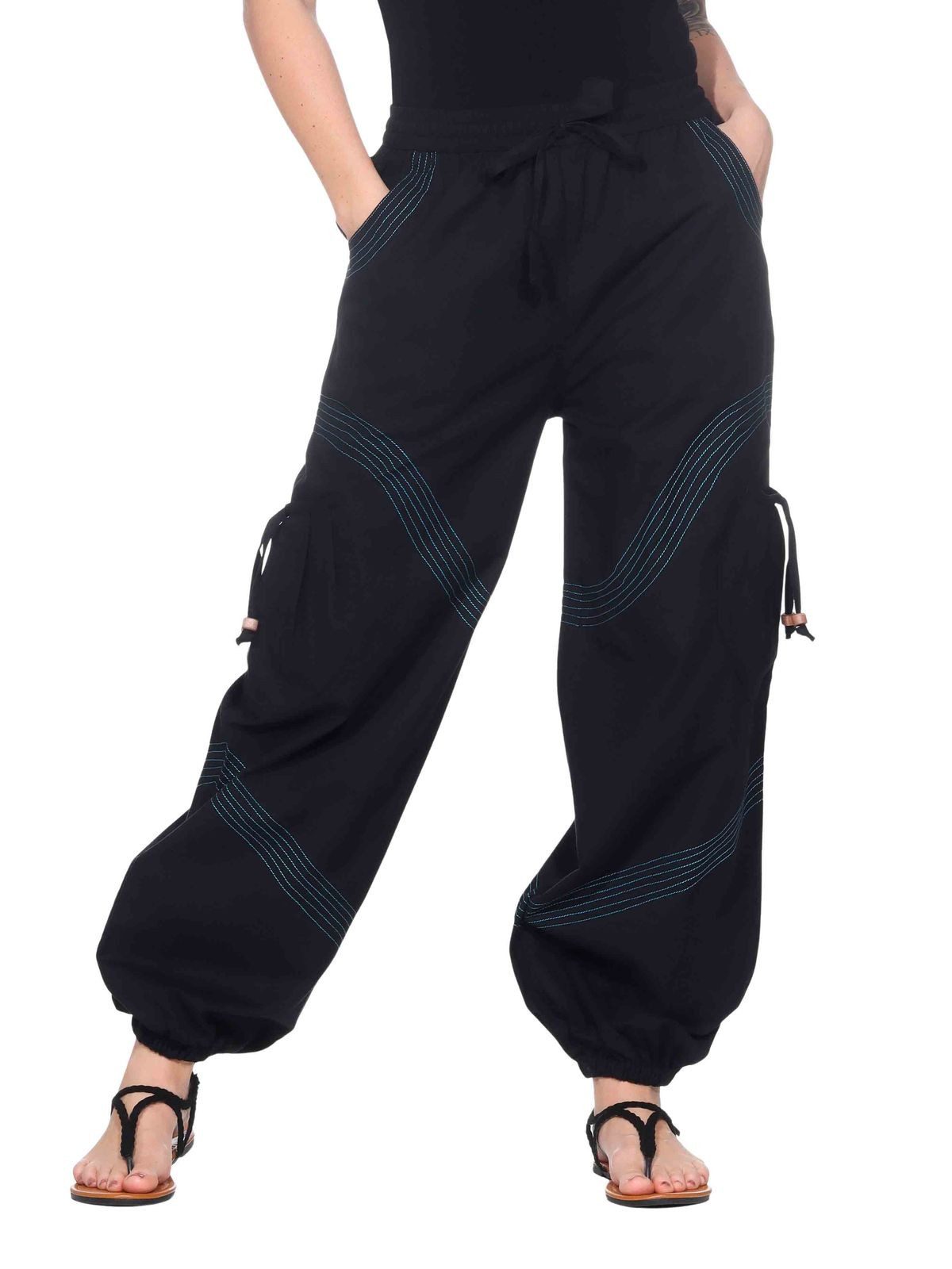 KUNST UND MAGIE Haremshose Kunst und Magie Unisex Goa Pluderhose in klassischen Farben