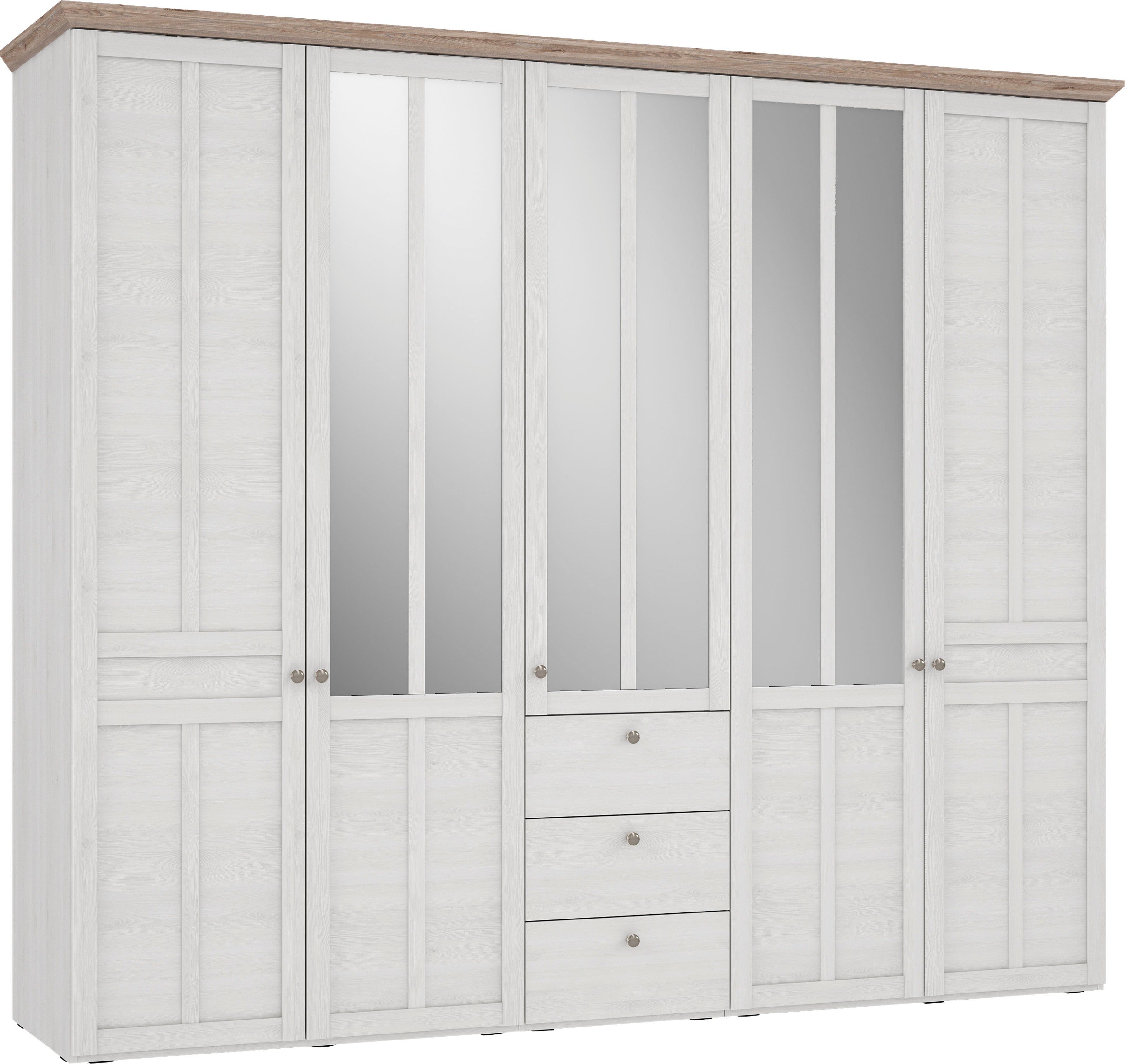 Kleiderschrank Iloppa, Schlafzimmerschrank im Landhausstil