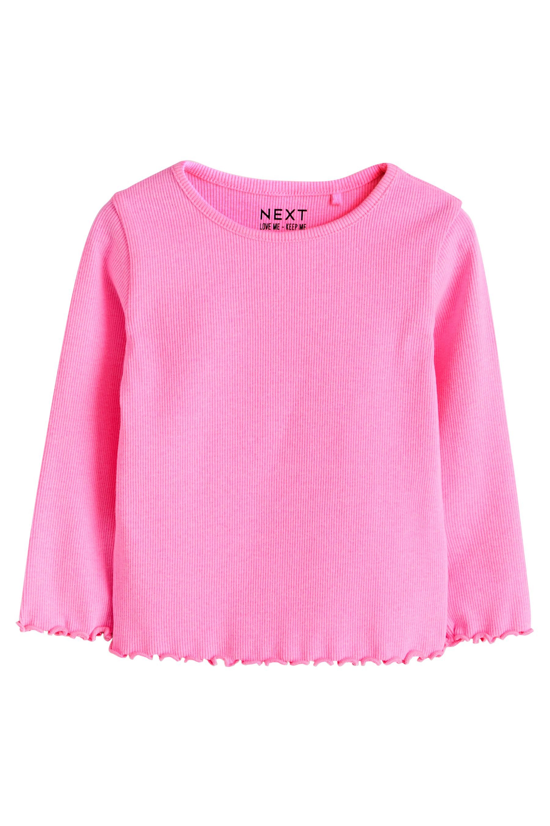 Next Langarmshirt Gerippte Langarmoberteile im 5er-Pack (5-tlg)