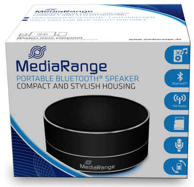 Mediarange Mediarange Bluetooth portabler Lautsprecher Compact schwarz Portable-Lautsprecher