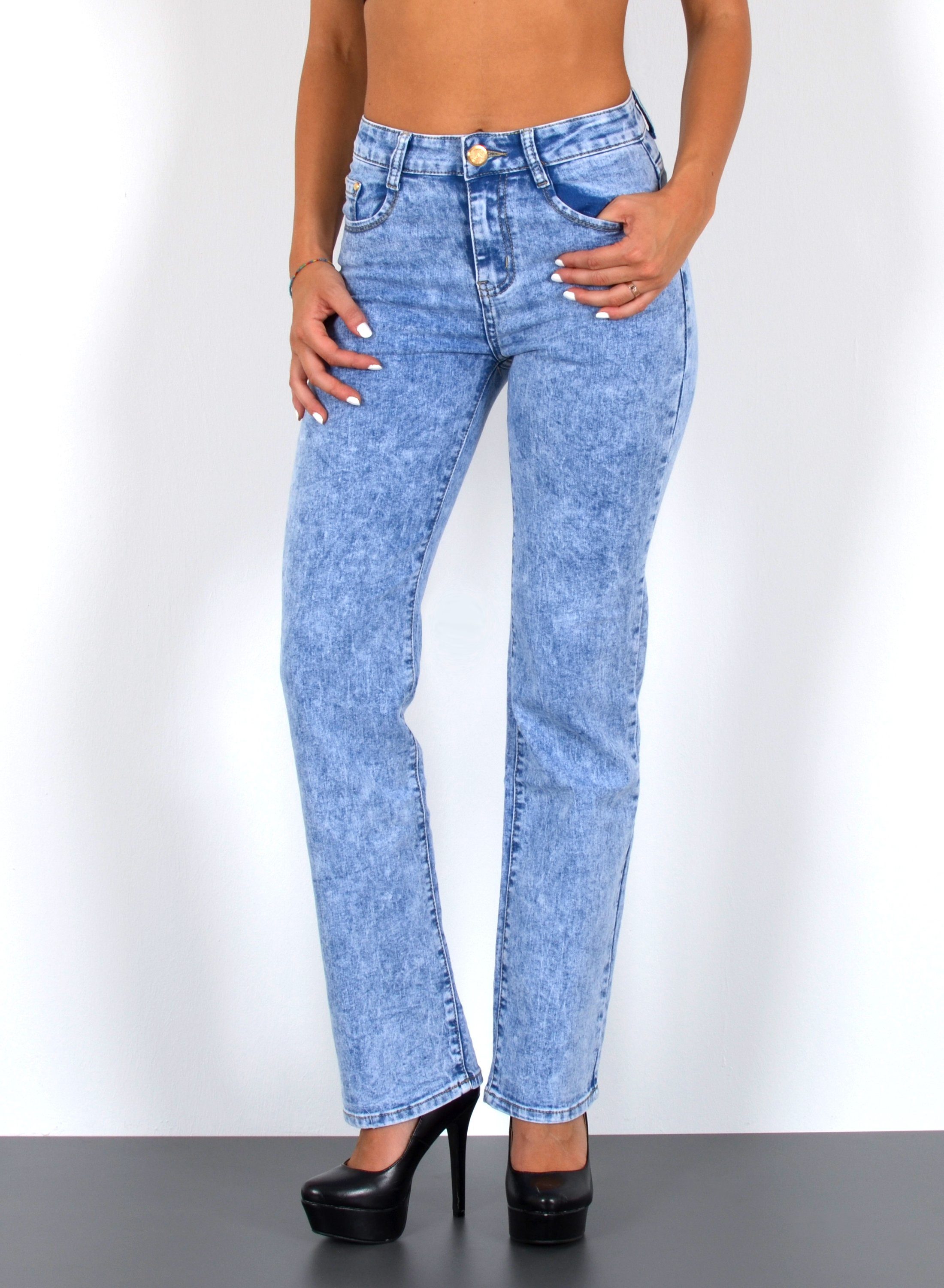 ESRA Straight-Jeans Damen Jeans Straight Leg günstig online kaufen
