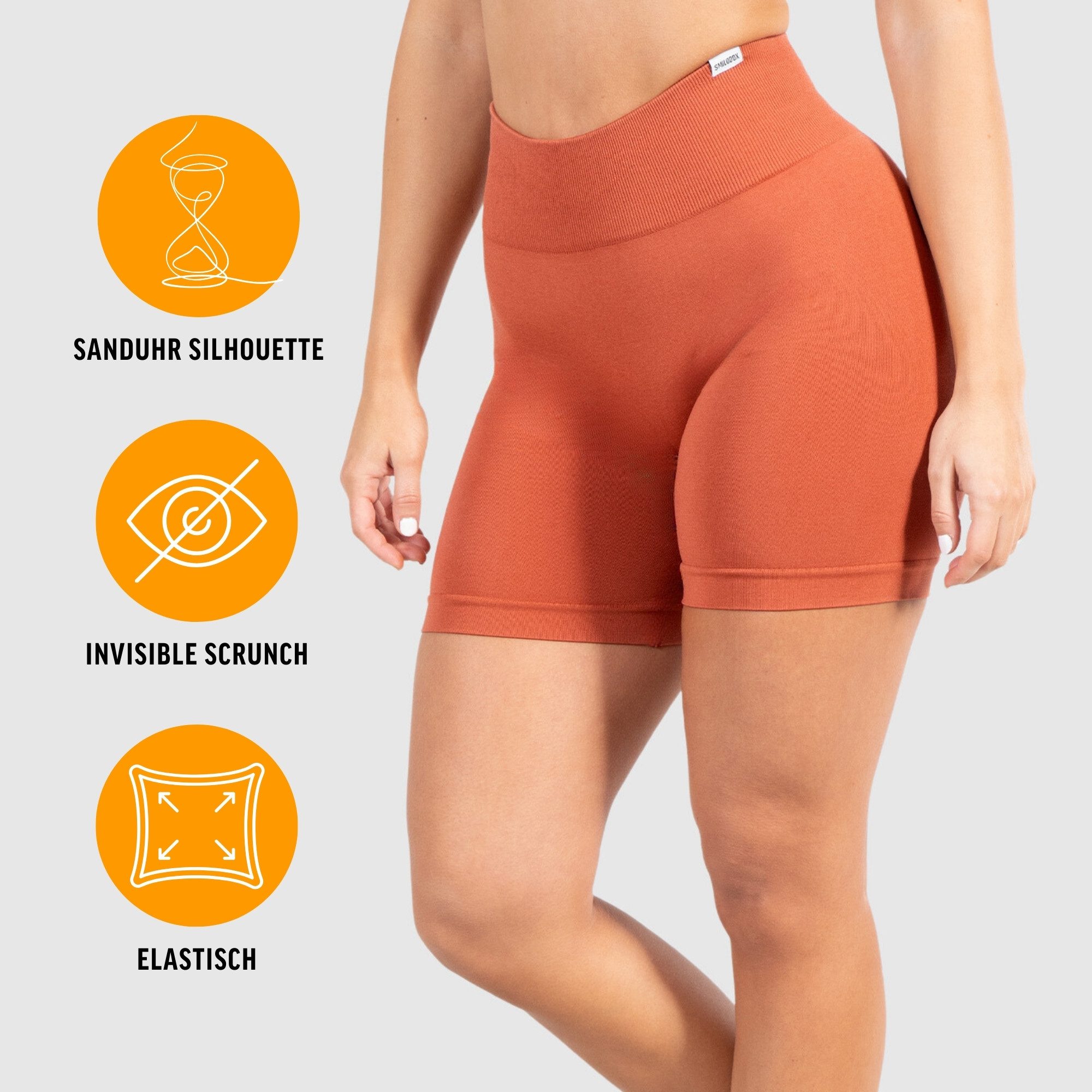 Smilodox Shorts Amaze Pro, Shaped Fit Push Up Booty Radlerhose V-Shape Seam günstig online kaufen