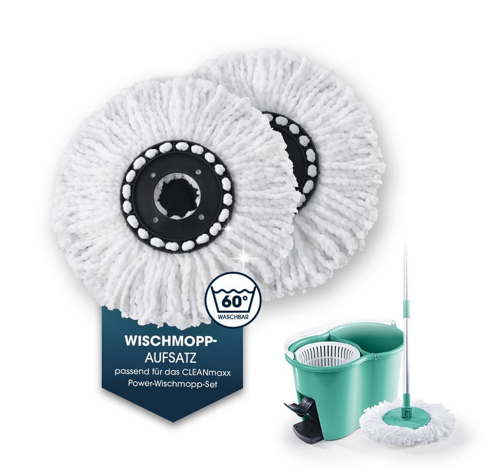 CLEANmaxx Wischmopp Power-Wischmopp - Ersatzmopp, 2er-Set