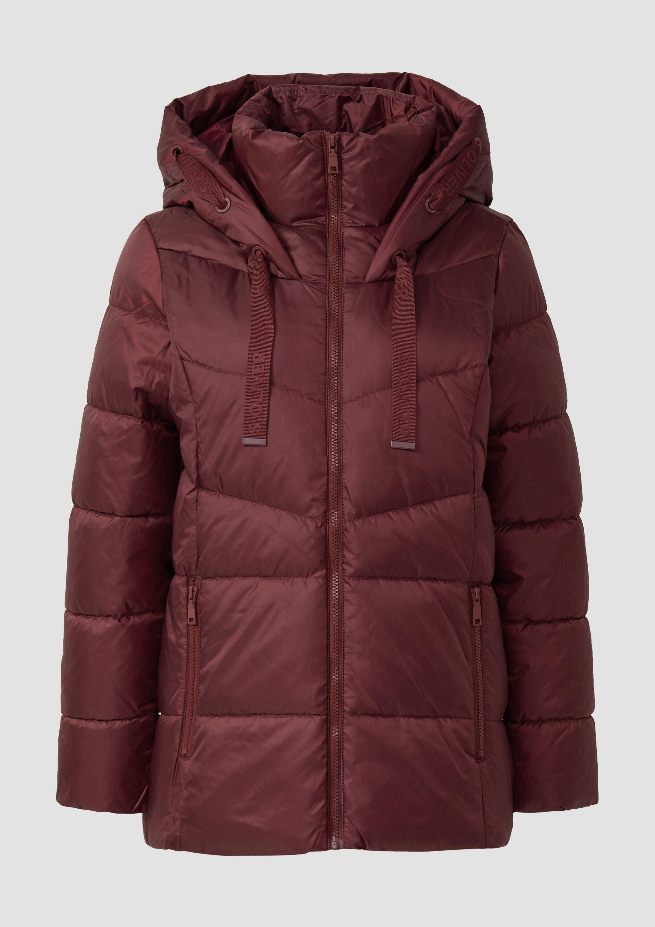 s.Oliver Winterjacke Outdoor-Jacke Steppjacke mit Stehkragen und Kapuze