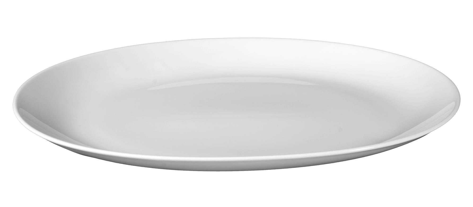 Seltmann Weiden Geschirr-Set Platte oval 35 cm Rondo weiss uni 7 von Seltmann Weiden, Porzellan