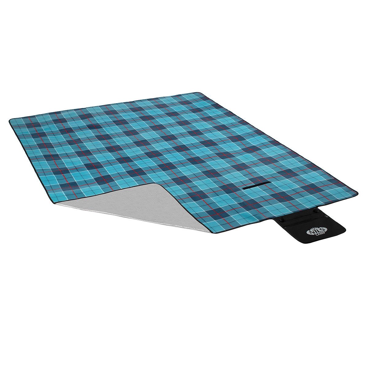 Picknickdecke Picknickdecke Karomuster Blau 250 × 200 cm Camping Strand Garten, NILS CAMP