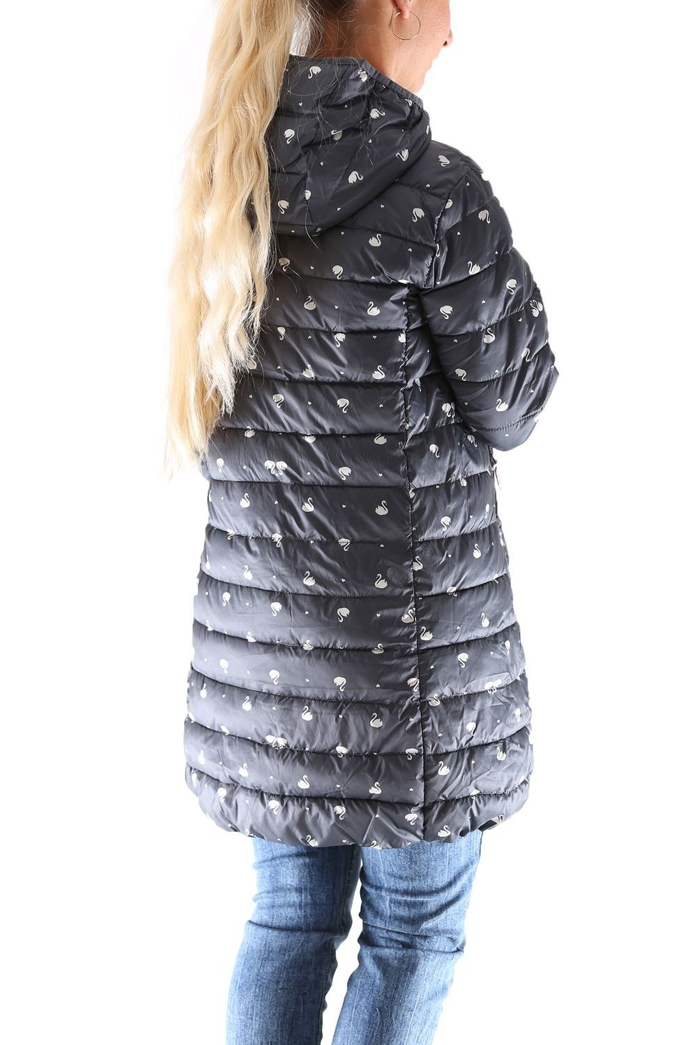 Blutsgeschwister Softshelljacke Blutsgeschwister Leichte Laune Long Jacket Damen Daunen Jacke Mantel