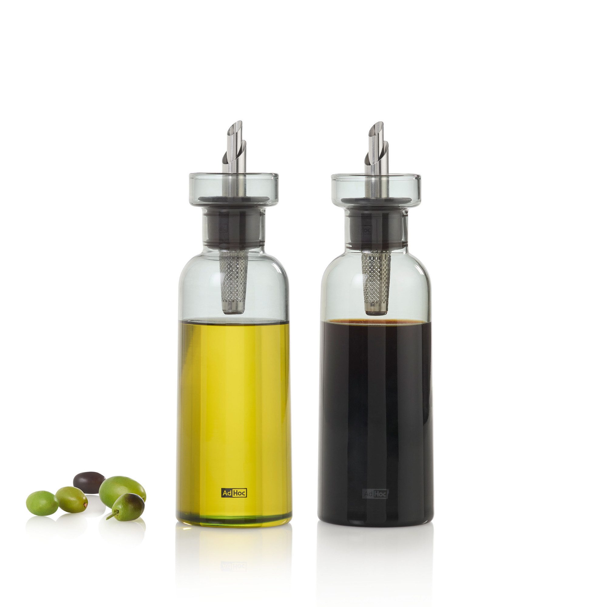 AdHoc Ölspender und Essigspender im Set AromaPour, (2-tlg), der 4in1 Genussexperte für Öl und Essig 300ml