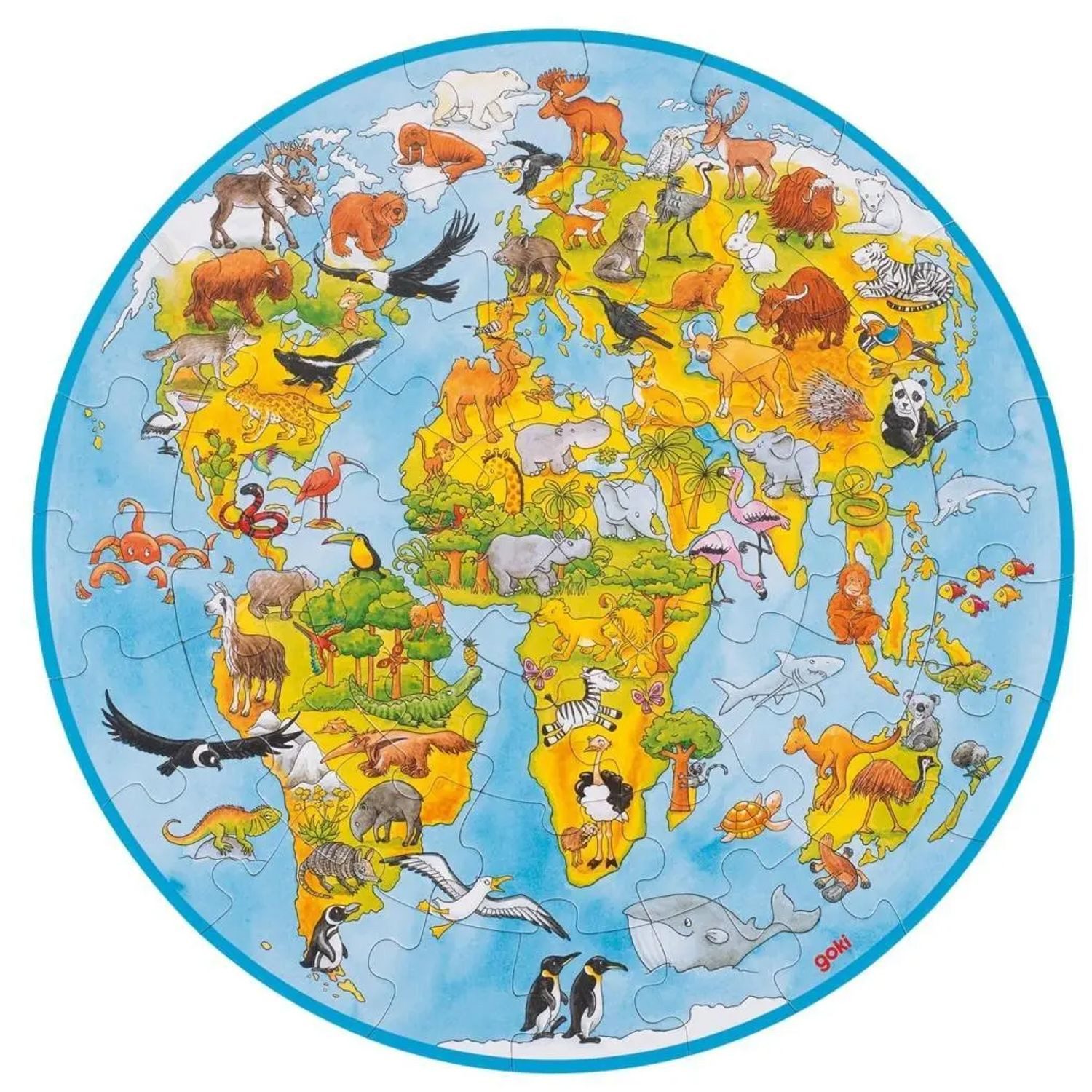Gollnest & Kiesel Puzzle XXL Puzzle Welt, 49 Teile, 49 Puzzleteile