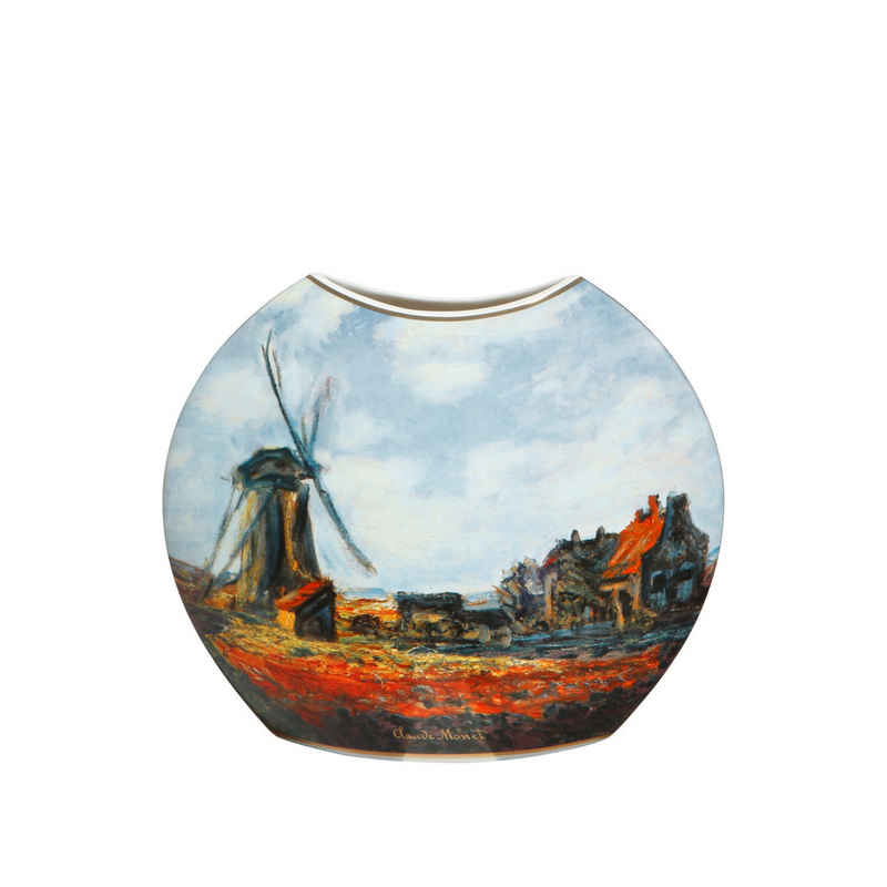 Goebel Dekovase Goebel Blumenvase Claude Monet - Tulpenfeld/Mohnfeld Porzellan klein