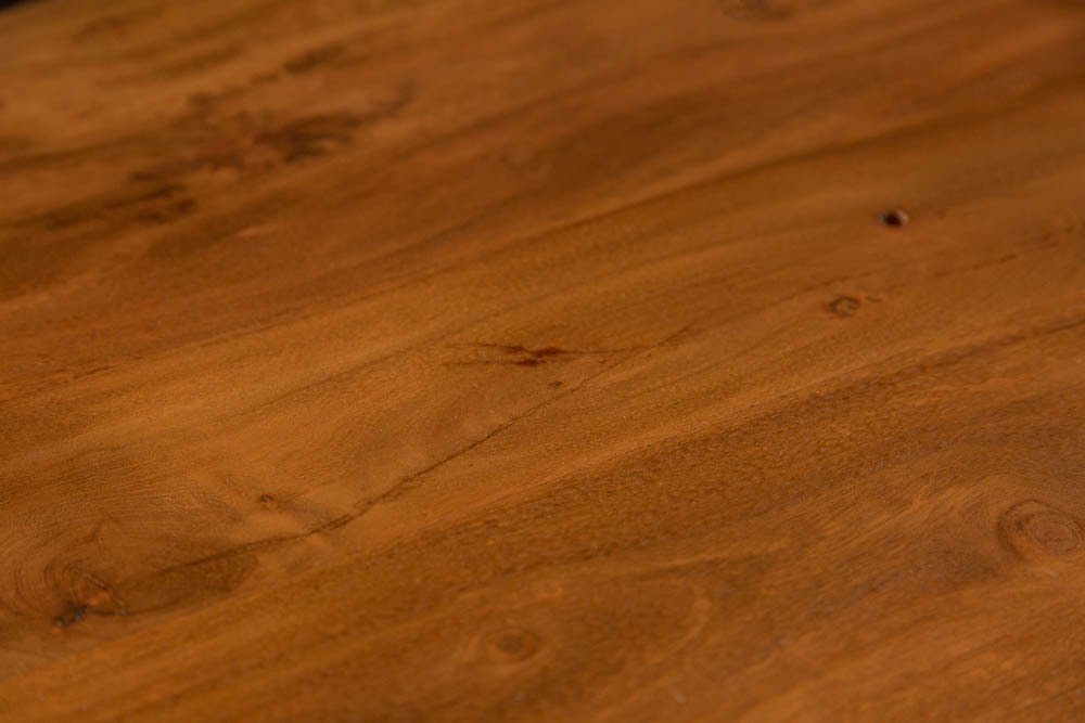 110cm · Massivholz MAMMUT honigfarben Baumkante · Couchtisch Edelstahl Industrial silber · riess-ambiente · 1-St), / Wohnzimmer (Einzelartikel,