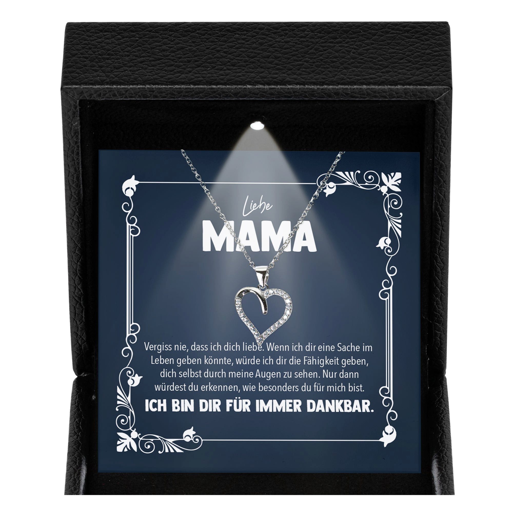 Valentinstagsgeschenk 22Feels Schmuckset Liebe Mama Geschenk Muttertag Frauen Halskette Damen Herz Collier (Geschenkset), Silber 925/000, Geschenkset