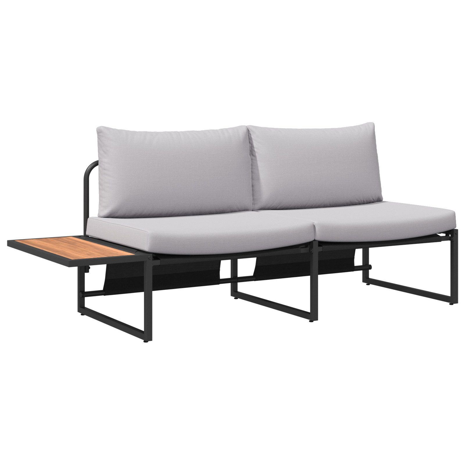 vidaXL Loungesofa Gartensofa 2-Sitzer mit Hellgrauen günstig online kaufen