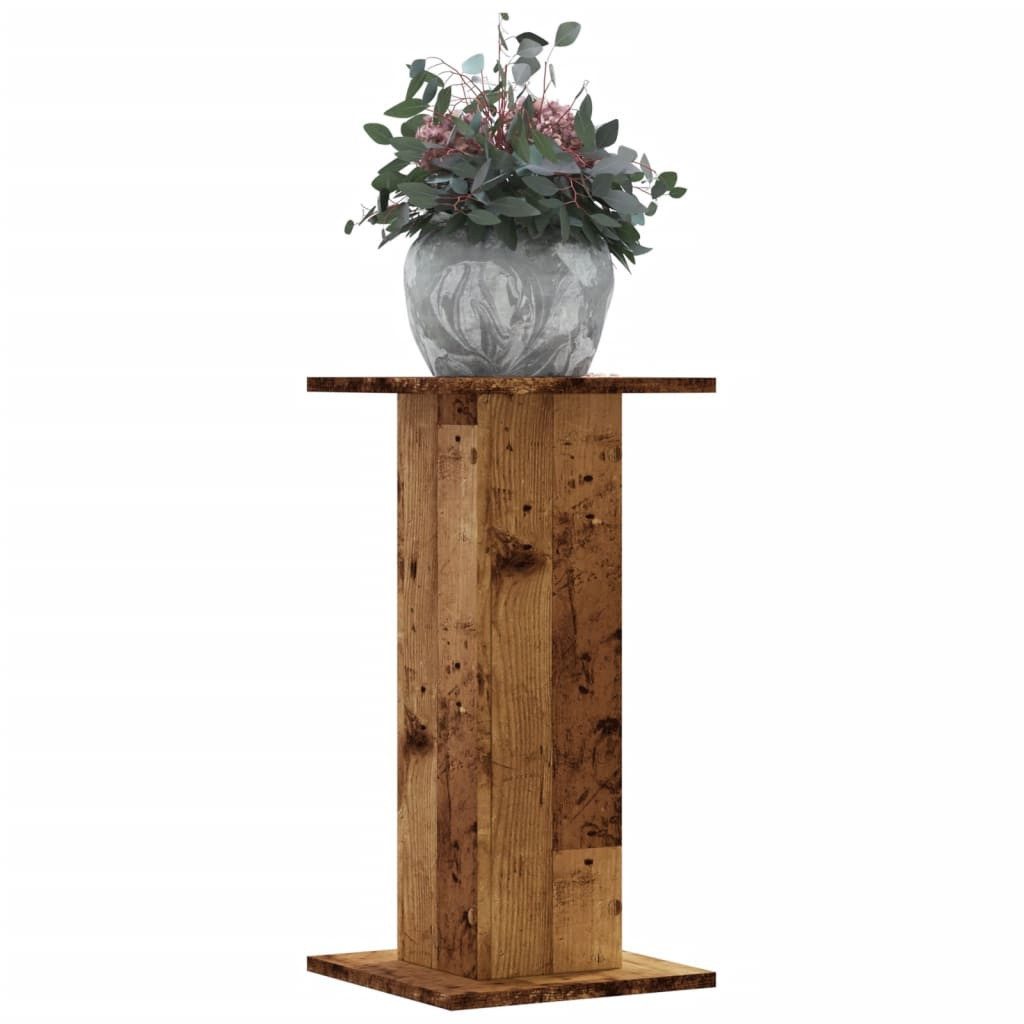 vidaXL Blumenständer Pflanzenständer 2 Stk. Altholz-Optik 30x30x60 cm Holzwerkstoff (1 St)