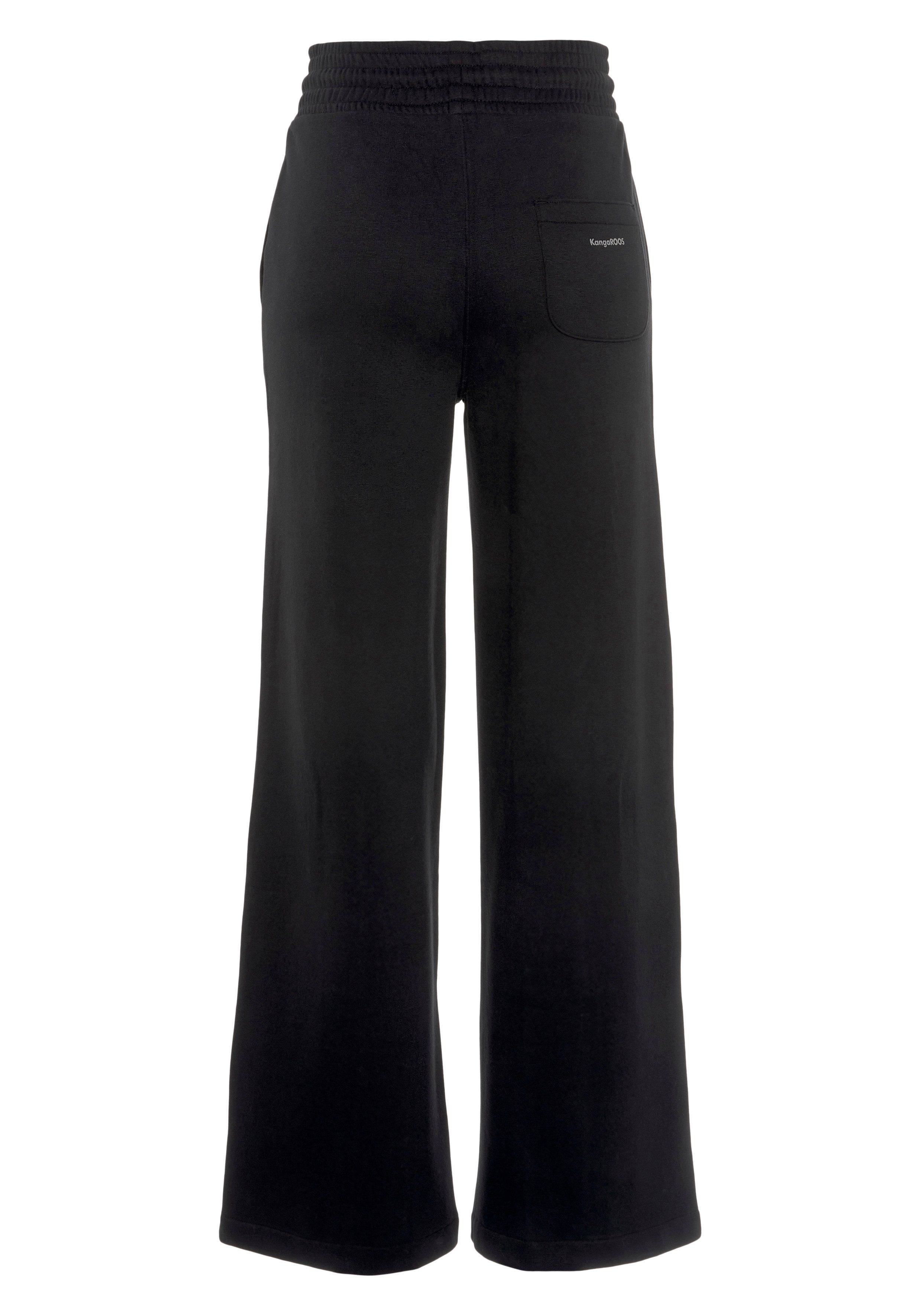 KangaROOS Jogginghose mit modisch - Gummibund NEUE KOLLEKTION breitem schwarz extra