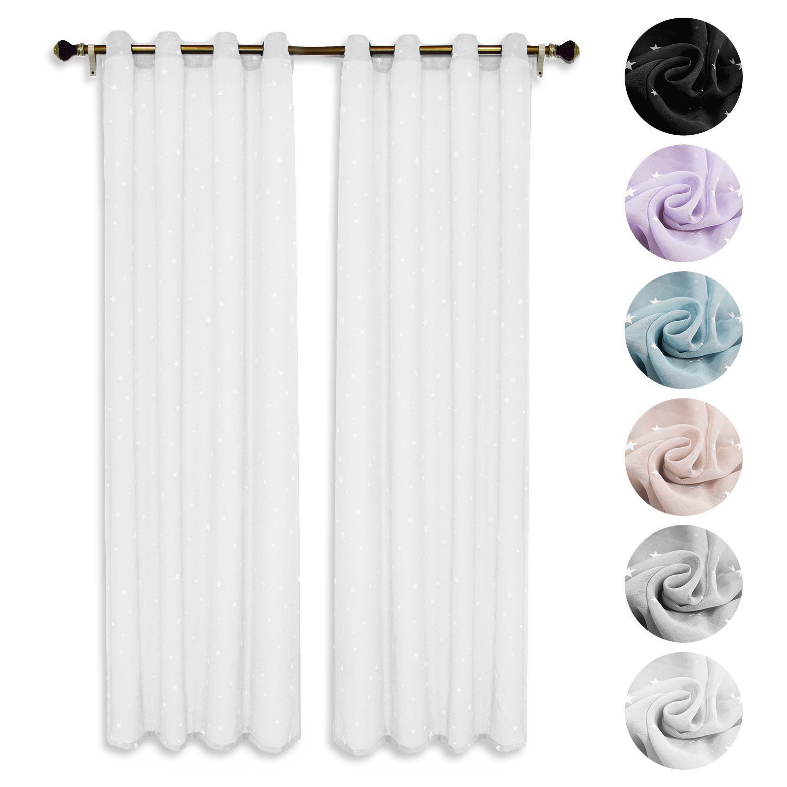 BYSURE Gardine, Ösen (1 St), transparent, günstig online kaufen