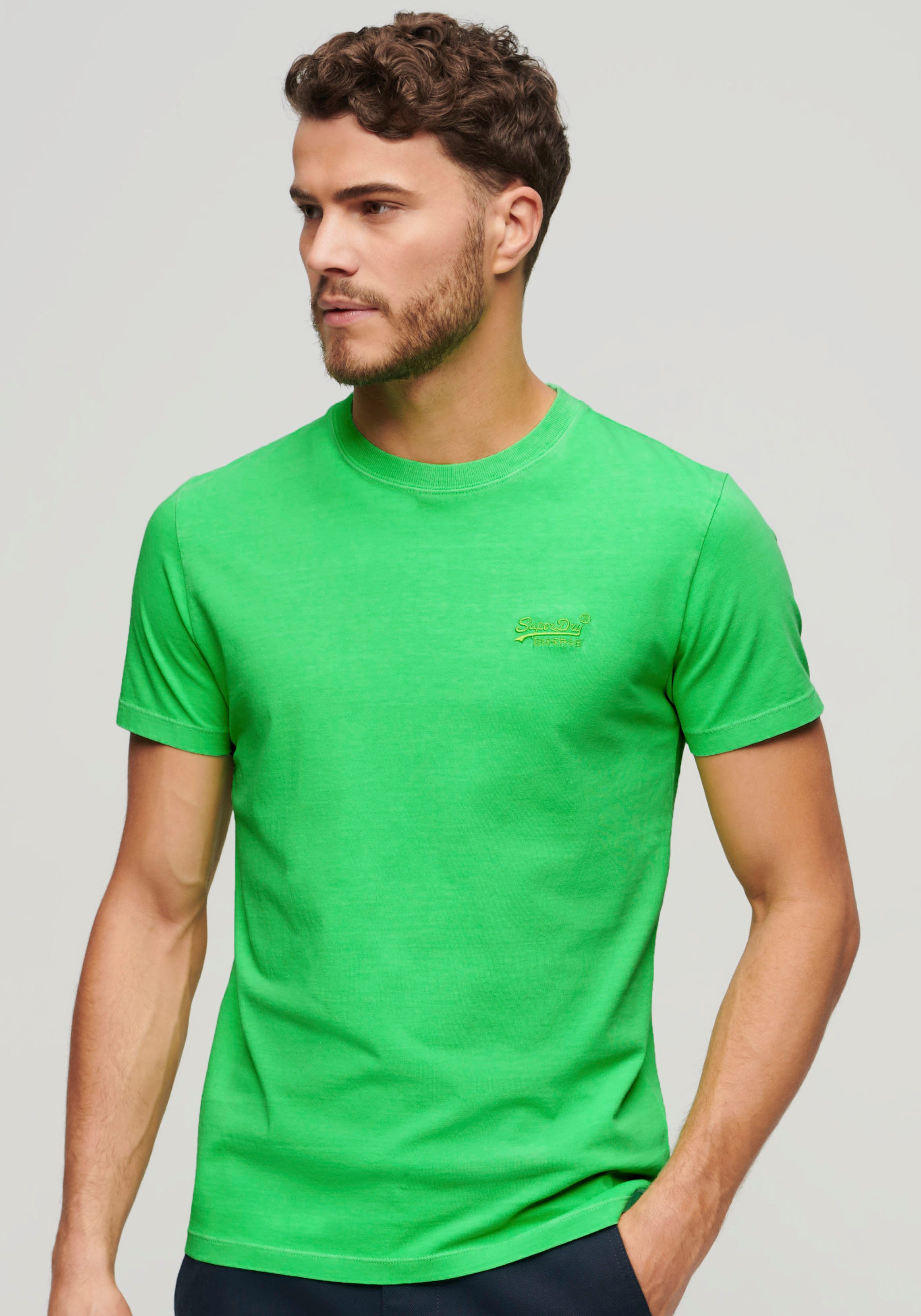 Superdry Rundhalsshirt ESSENTIAL LOGO EMB NEON TEE