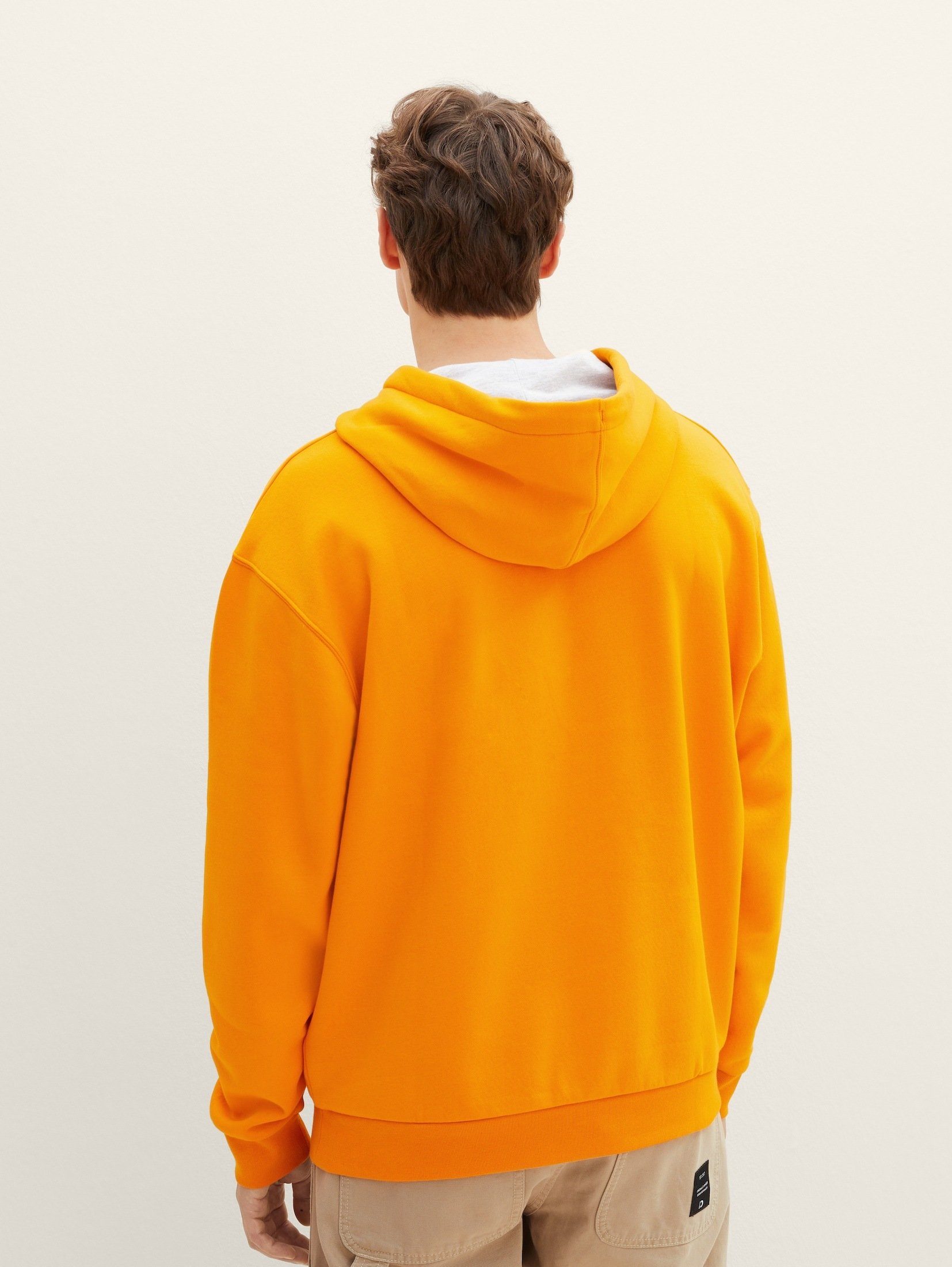 fresh orange Print TAILOR Logo Hoodie pepper TOM mit Denim Hoodie