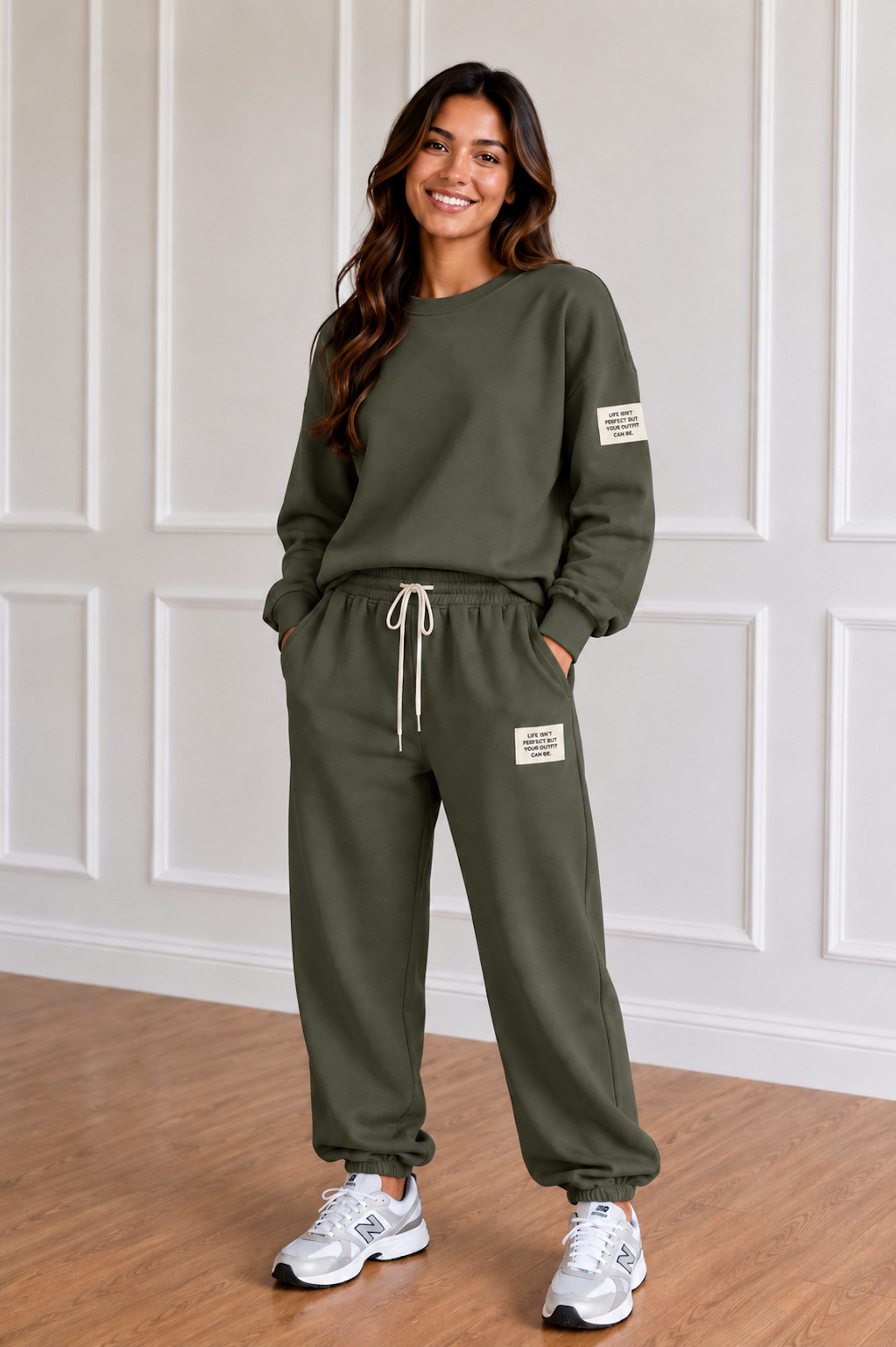 Worldclassca Jogginganzug Worldclassca Damen Zweiteiler Oversize SET Shirt + Hose Jogginganzug, Neue Kollektion - Stilvolle und gemütliche Mode für Damen