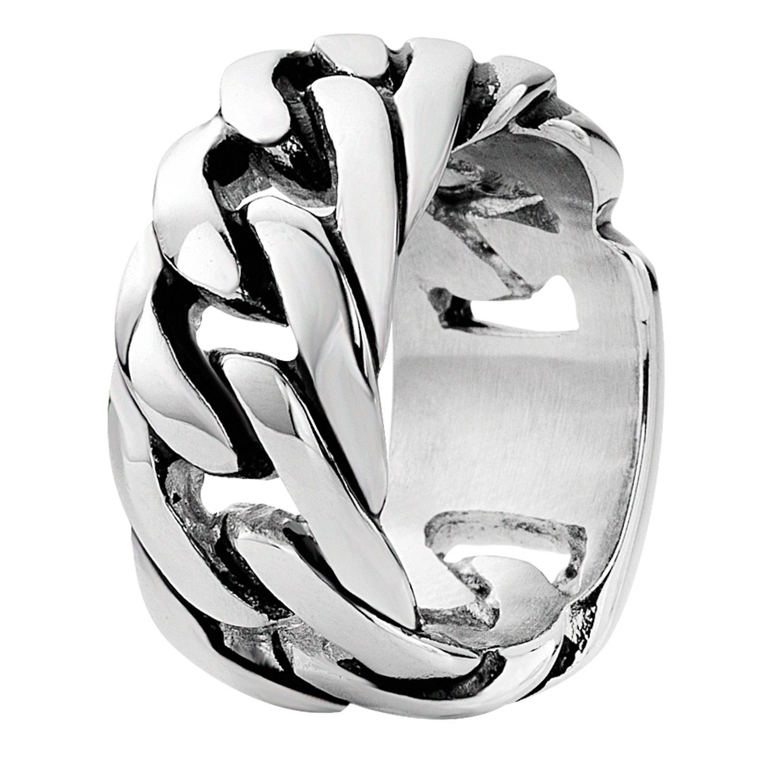 LUCARDI Fingerring Ring - Stahl - Silber - Herren
