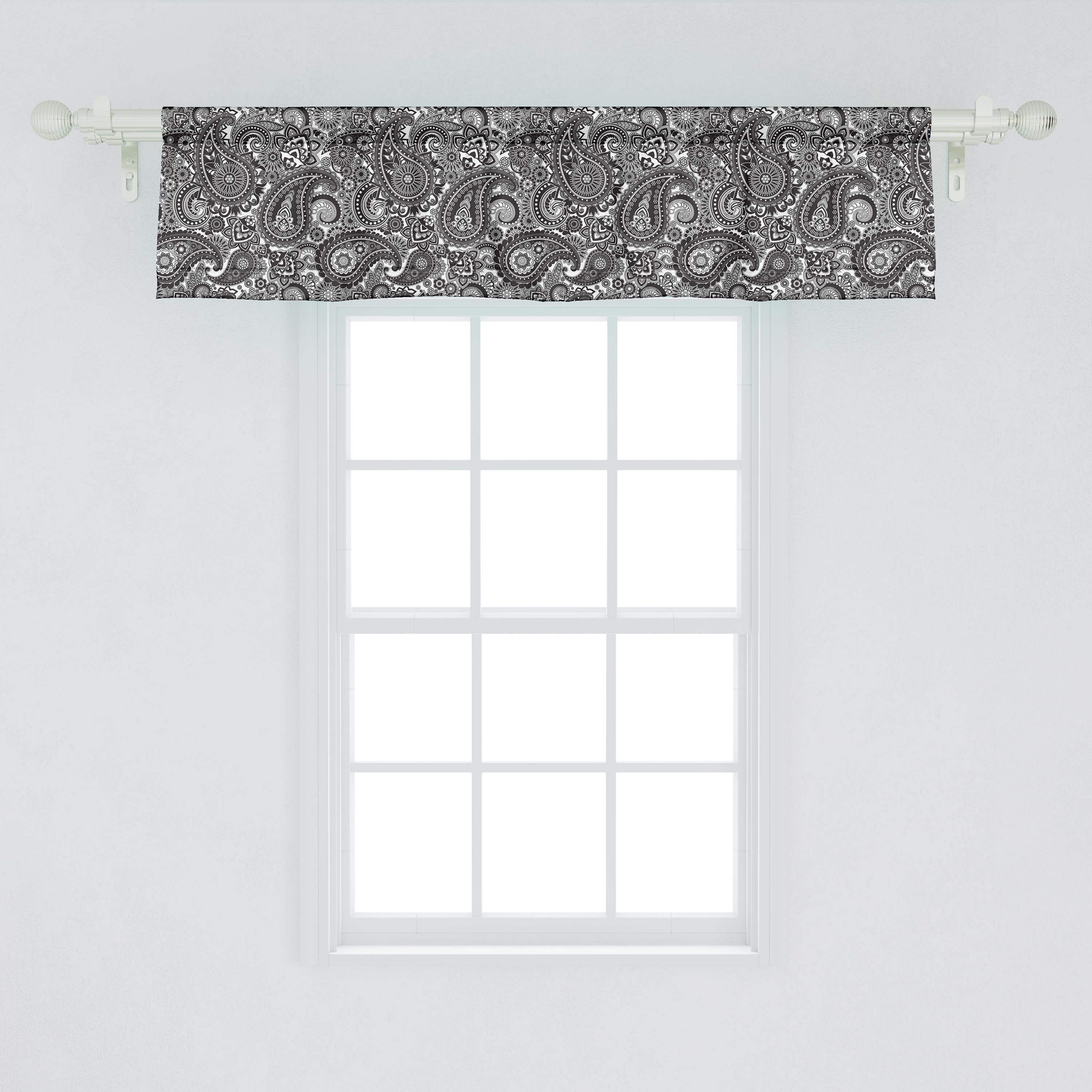 Scheibengardine Vorhang Volant für wie Stangentasche, asiatisch traditionelle Dekor Microfaser, mit Lace Küche Abakuhaus, Schlafzimmer