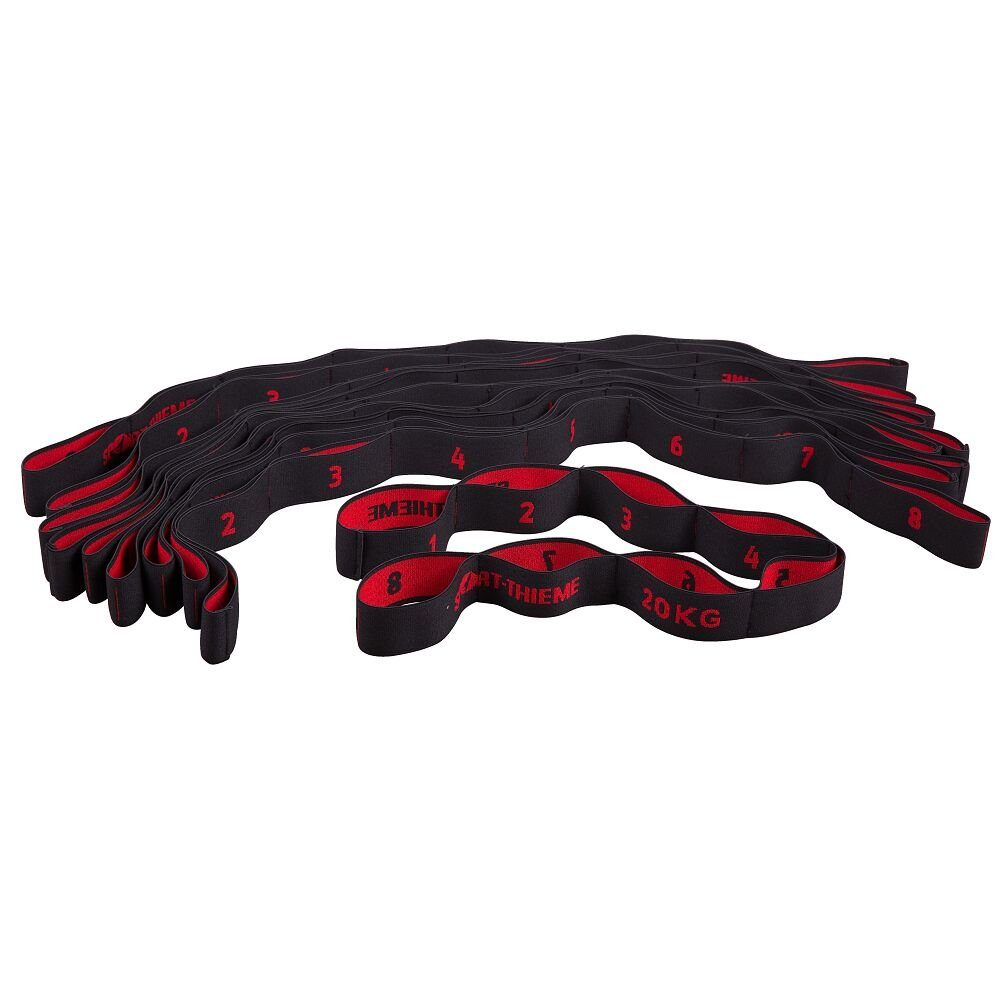 Sport-Thieme Stretchband Elastikbänder-Set, Ideal für Aufwärmübungen, in Fitnesskursen, Aquafitness uvm. Zugstärke 20 kg | Fitnessbänder