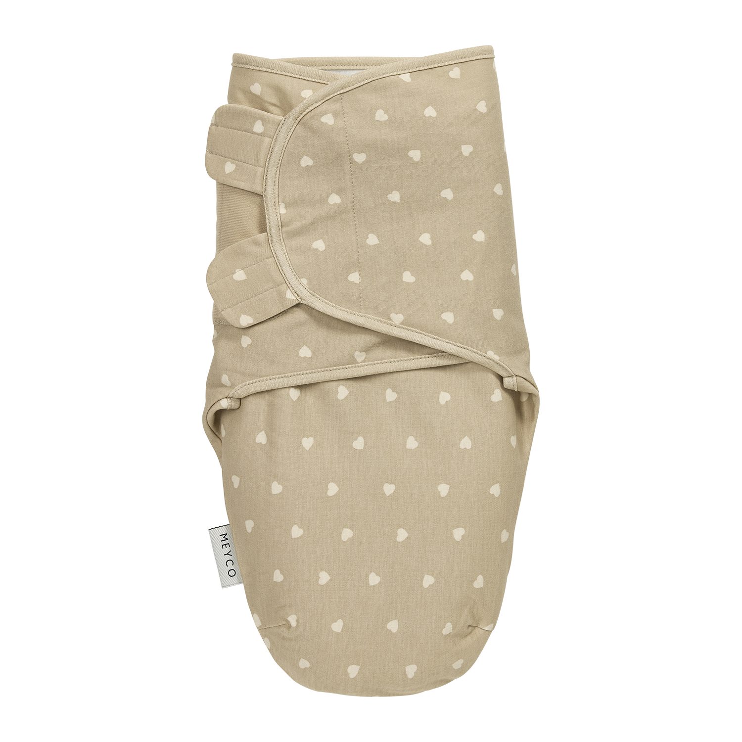 Meyco Baby Pucksack Sweet Heart Sand/Soft Sand (1 tlg), 0-3 maanden - 1-pack