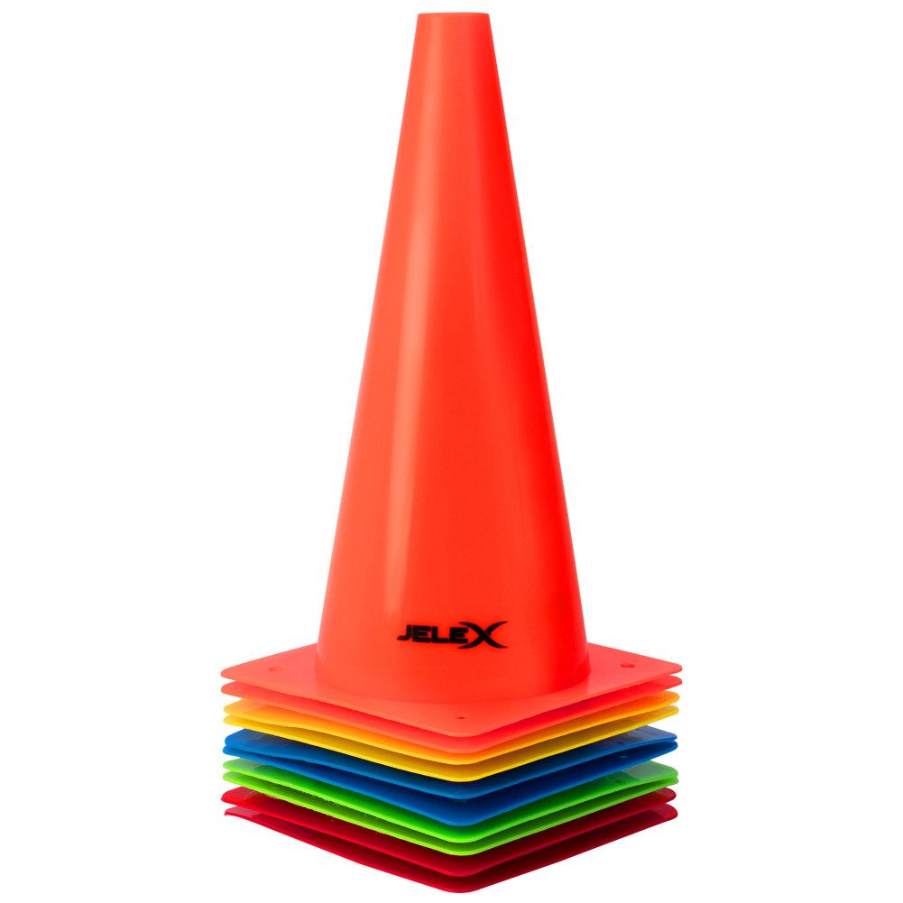 Trainingshilfe JELEX Dribbler Trainingskegel 10 Stück 31 cm Höhe