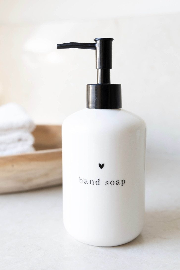 Bastion Collections Flaschenöffner Seifenspender - HERZL - weiß