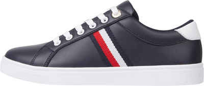 Tommy Hilfiger ESSENTIAL WEBBING CUPSOLE Sneaker mit seitlichen Logo-Streifen, Freizeitschuh, Halbschuh, Schnürschuh