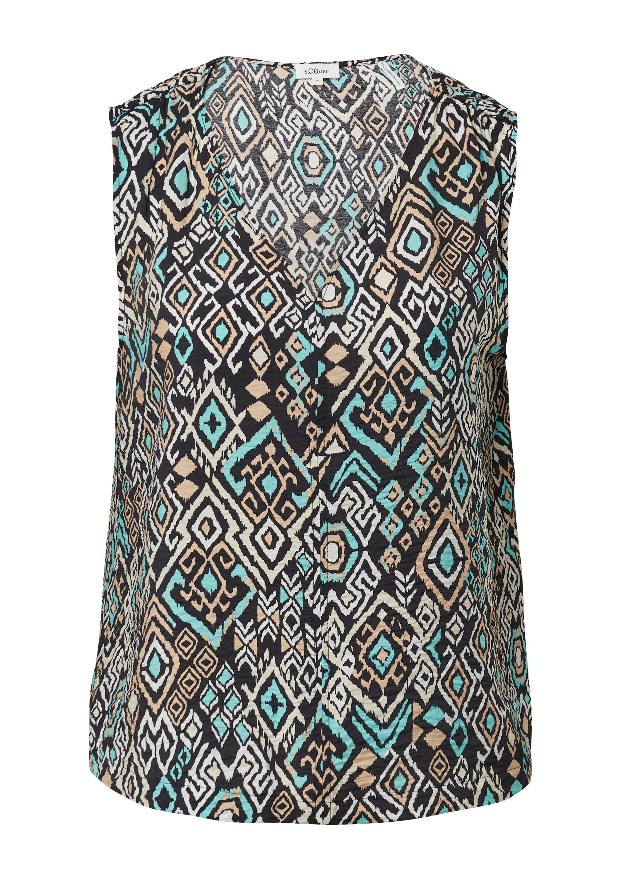 s.Oliver Blusentop Bluse Blusentop aus Viskosemix mit Raffung günstig online kaufen