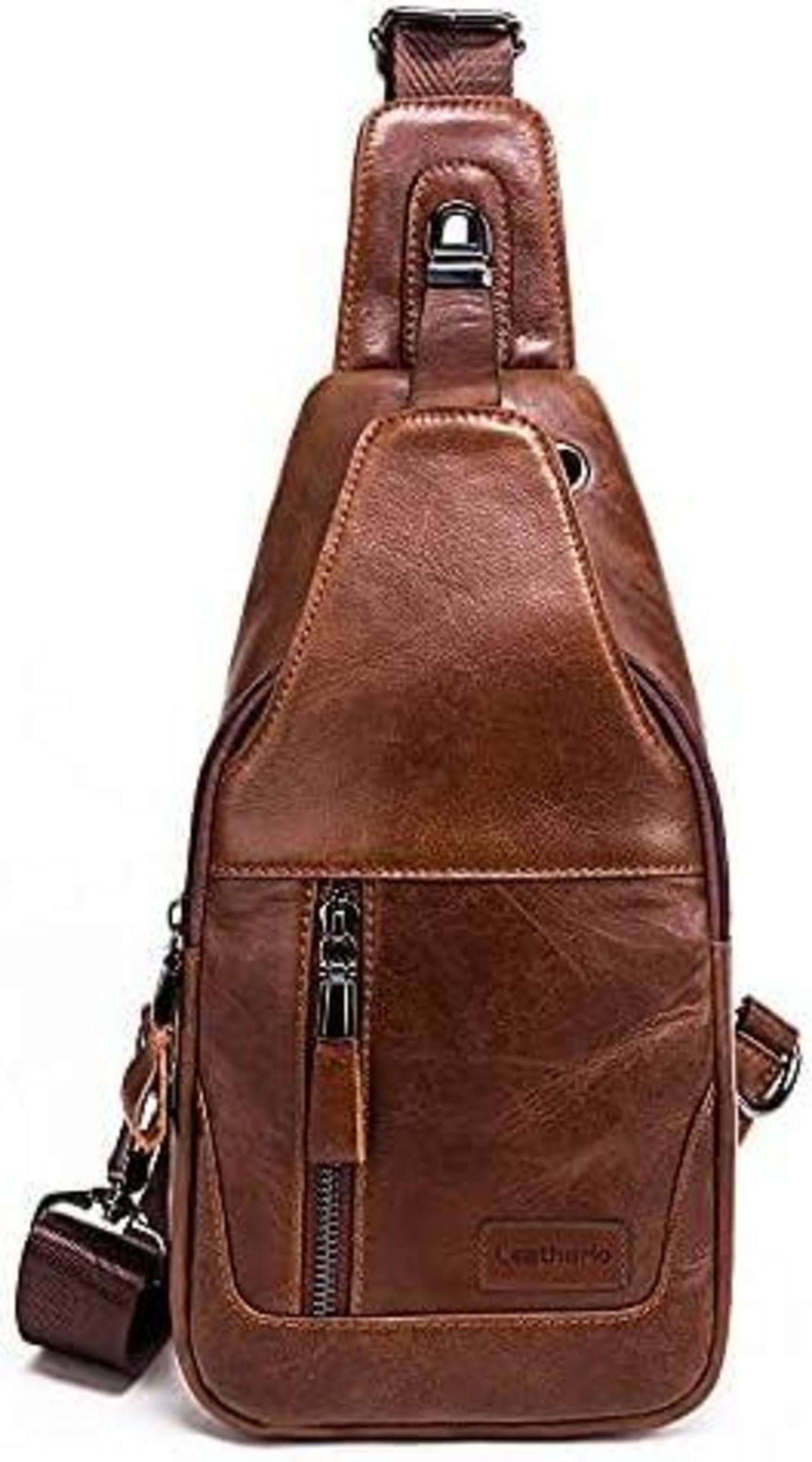 LuxusKollektion Cityrucksack Brusttasche Herren echtes Leder günstig online kaufen