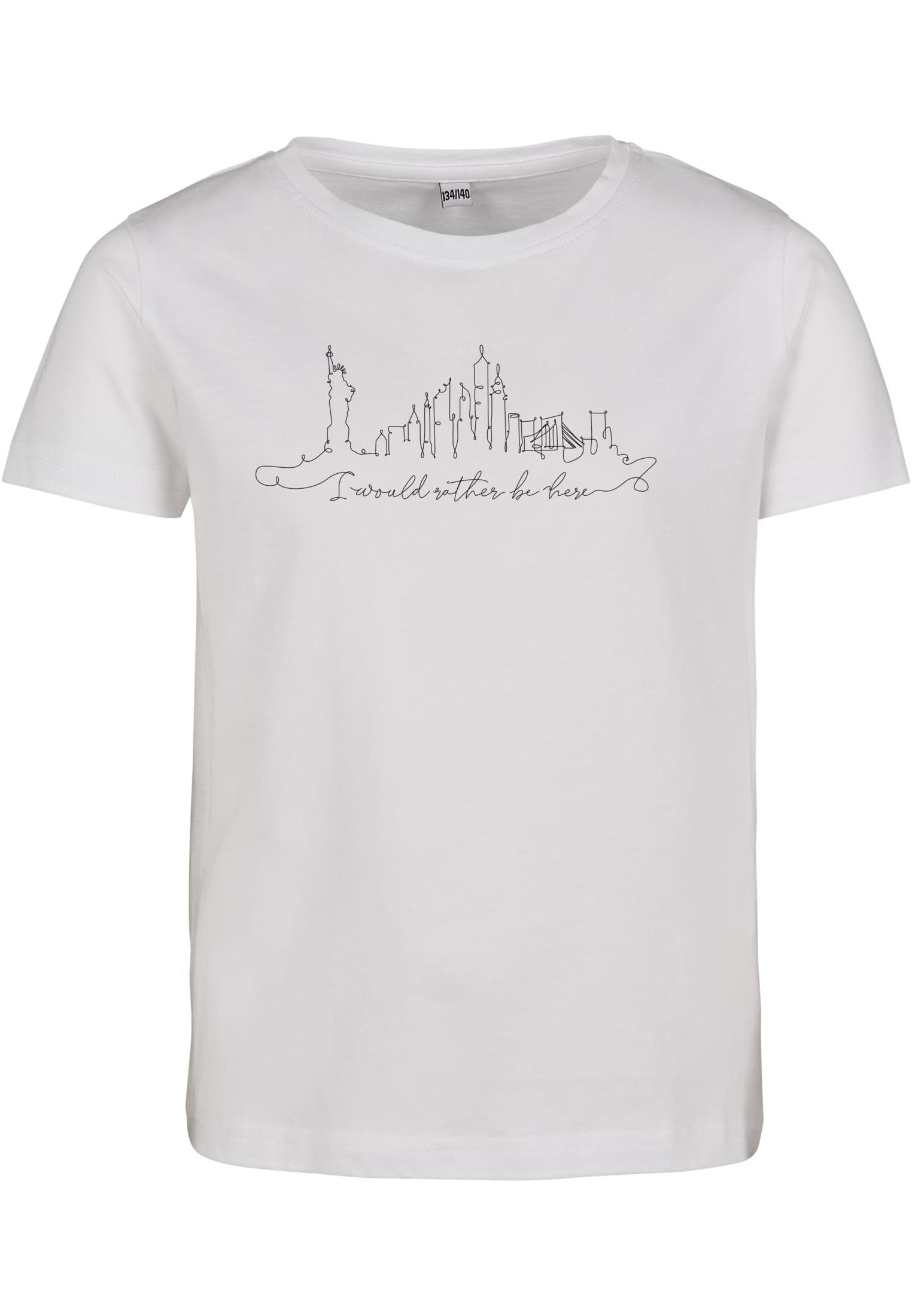 MisterTee Kurzarmshirt Kinder Kids Want To Be Here Tee (1-tlg) white | T-Shirts