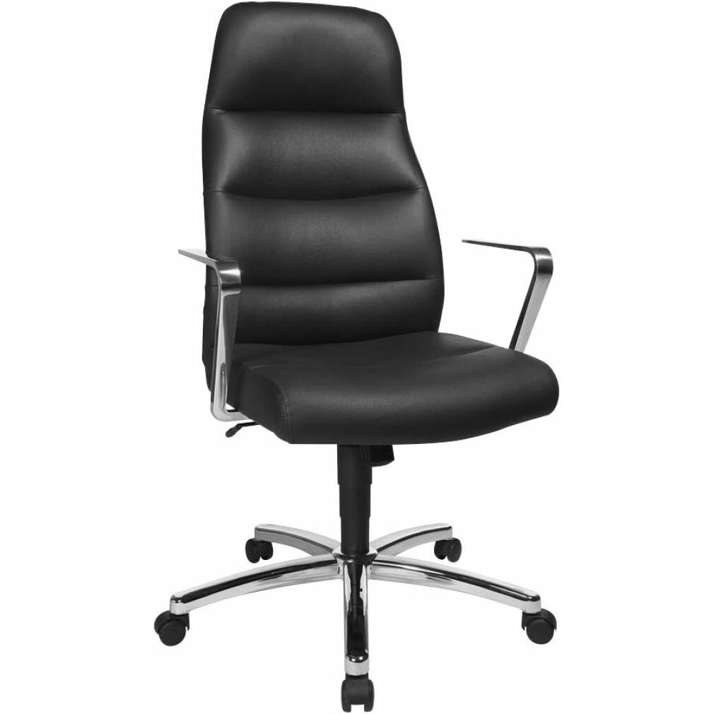 TOPSTAR Bürostuhl Chefsessel Chairman® 70, NC79R A80 schwarz, chrom Leder