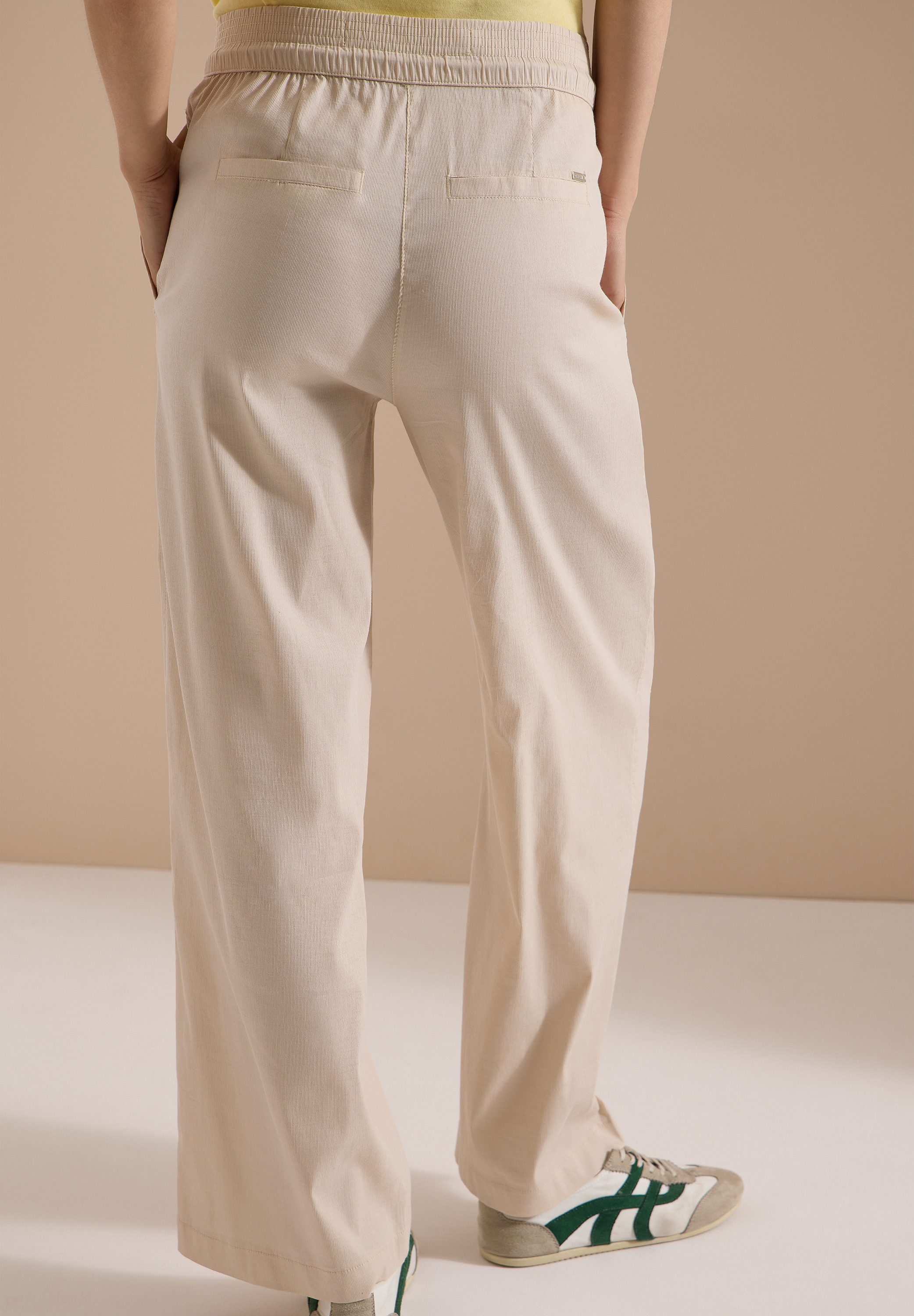 CECIL Stoffhose Style Neele Elastikbund, feines Streifemuster, Loose Fit