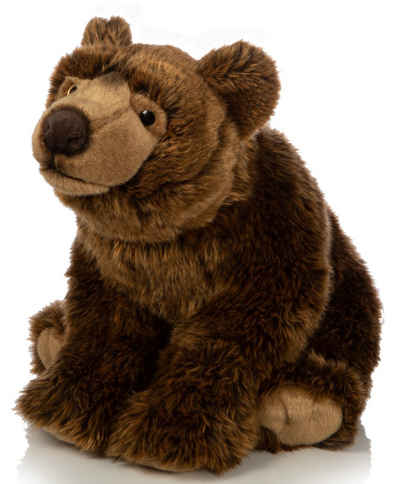 Uni-Toys Kuscheltier Braunbär groß, sitzend - 43 cm (Länge) - Plüsch-Bär - Plüschtier, zu 100 % recyceltes Füllmaterial