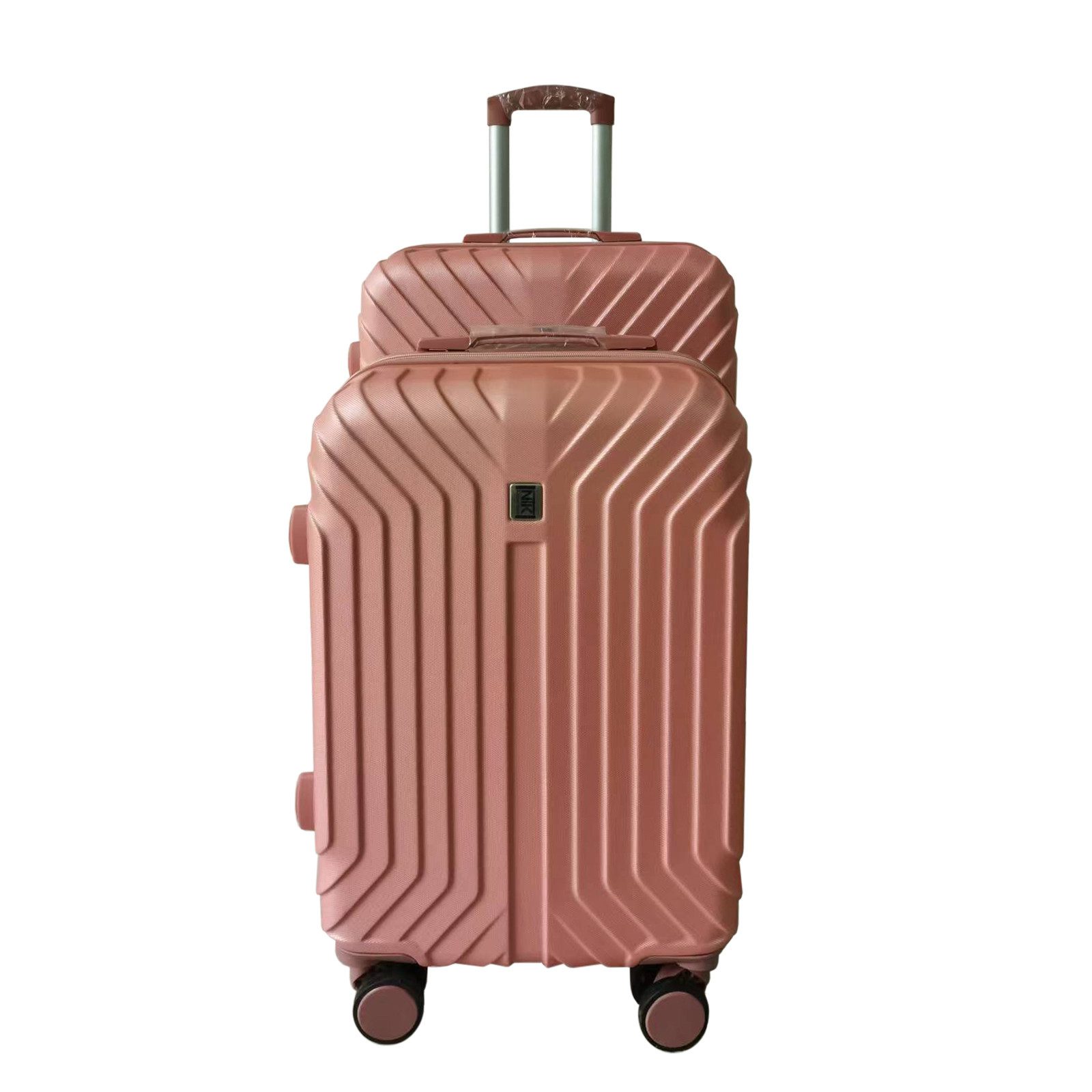 NTK-Collection Hartschalen-Trolley Hartschalenkoffer 2er-Set Mabell Rosegold, 4 Rollen