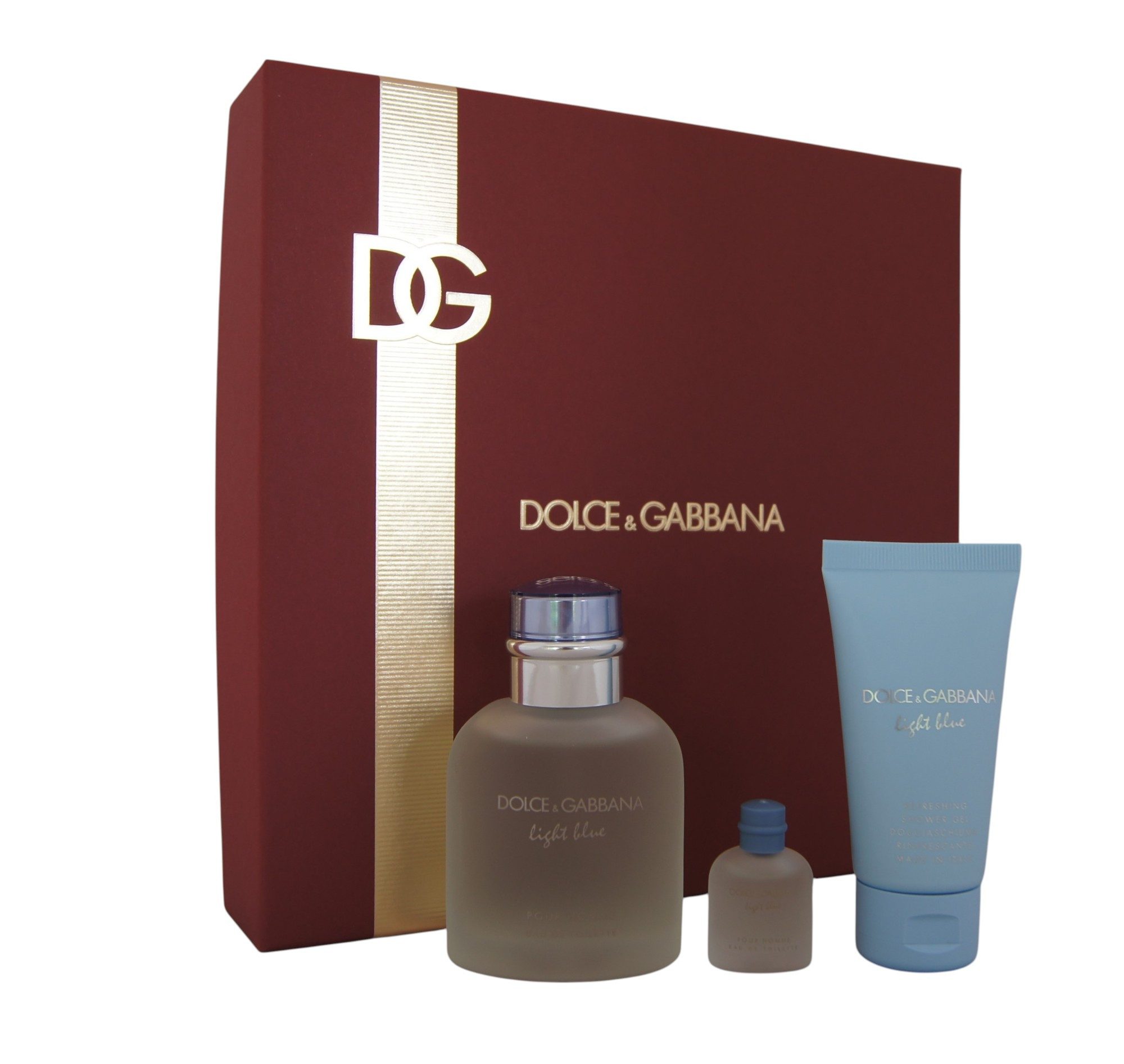 Duft-Set Dolce & Gabbana light blue Pour Homme EDT 75ml + 4,5ml & SG 50ml