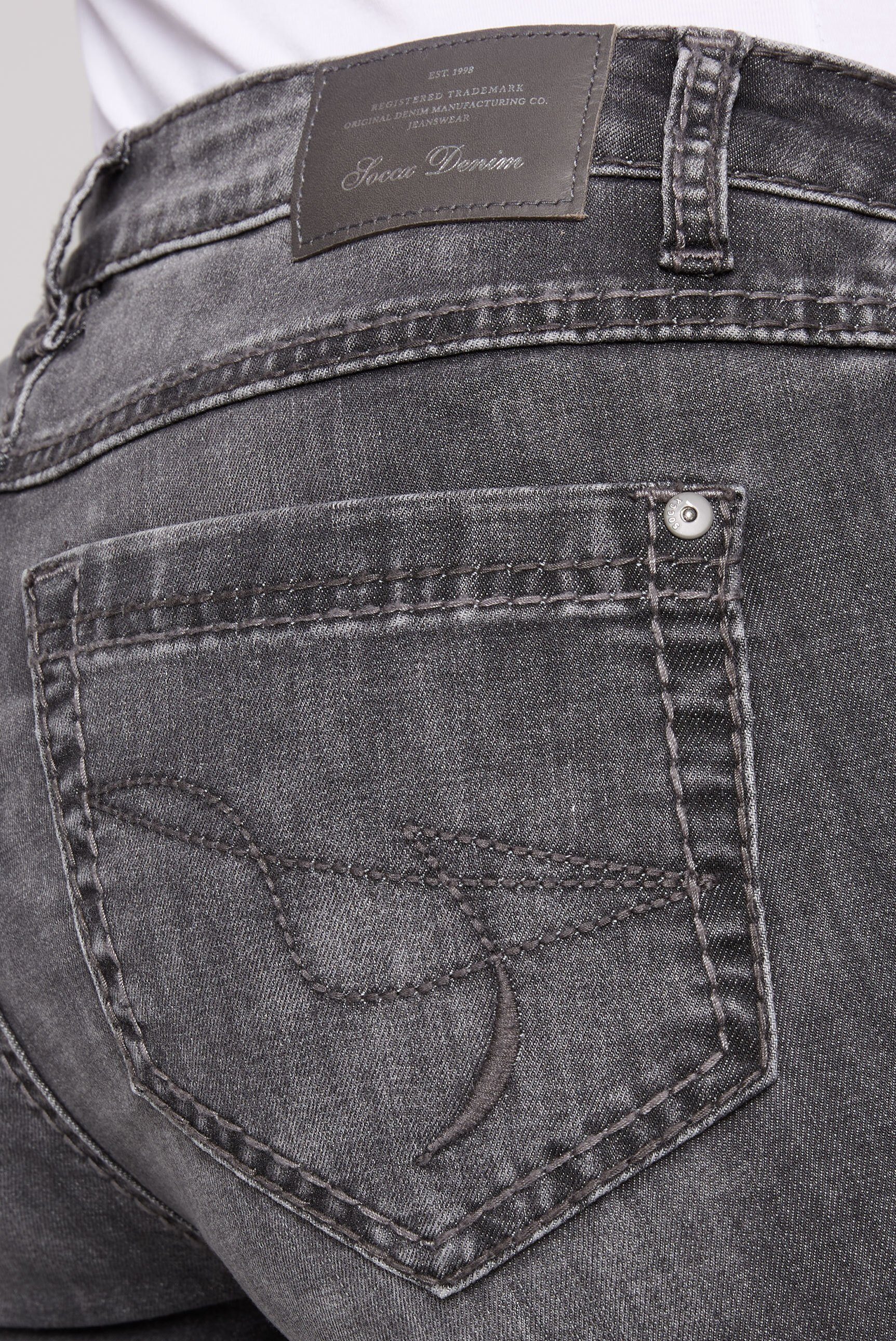 SOCCX Regular-fit-Jeans mit breiten Nähten