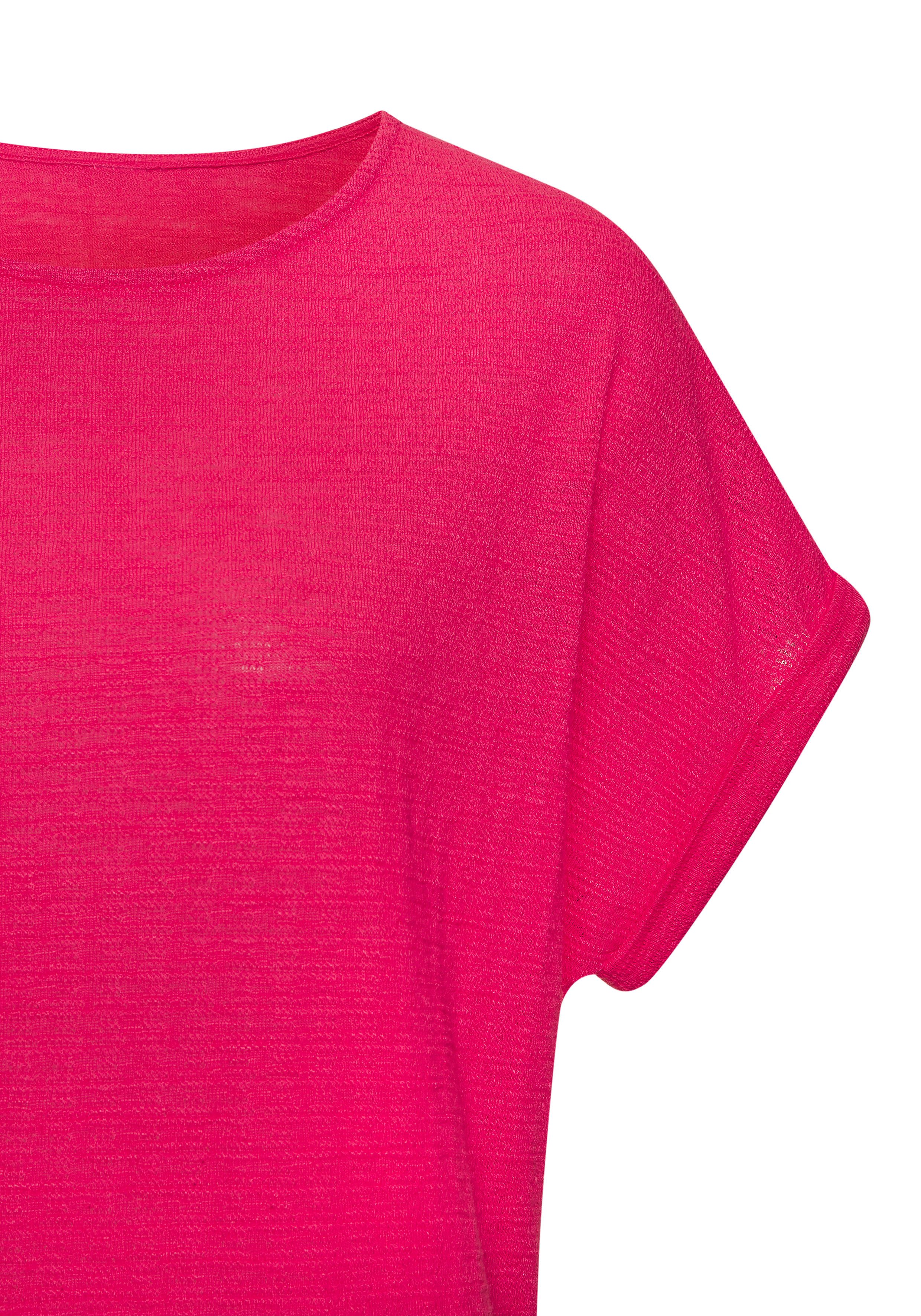 Vivance by Lascana T-Shirt mit modischer Struktur aus bügelfreier Qualität mit Baumwolle – Bild 3 von 5