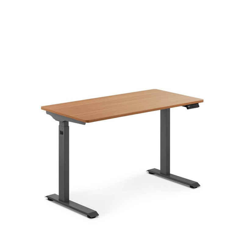 Fromm&Starck Schreibtisch Schreibtisch höhenverstellbar 73 - 123 cm Stehschreibtisch braun/grau