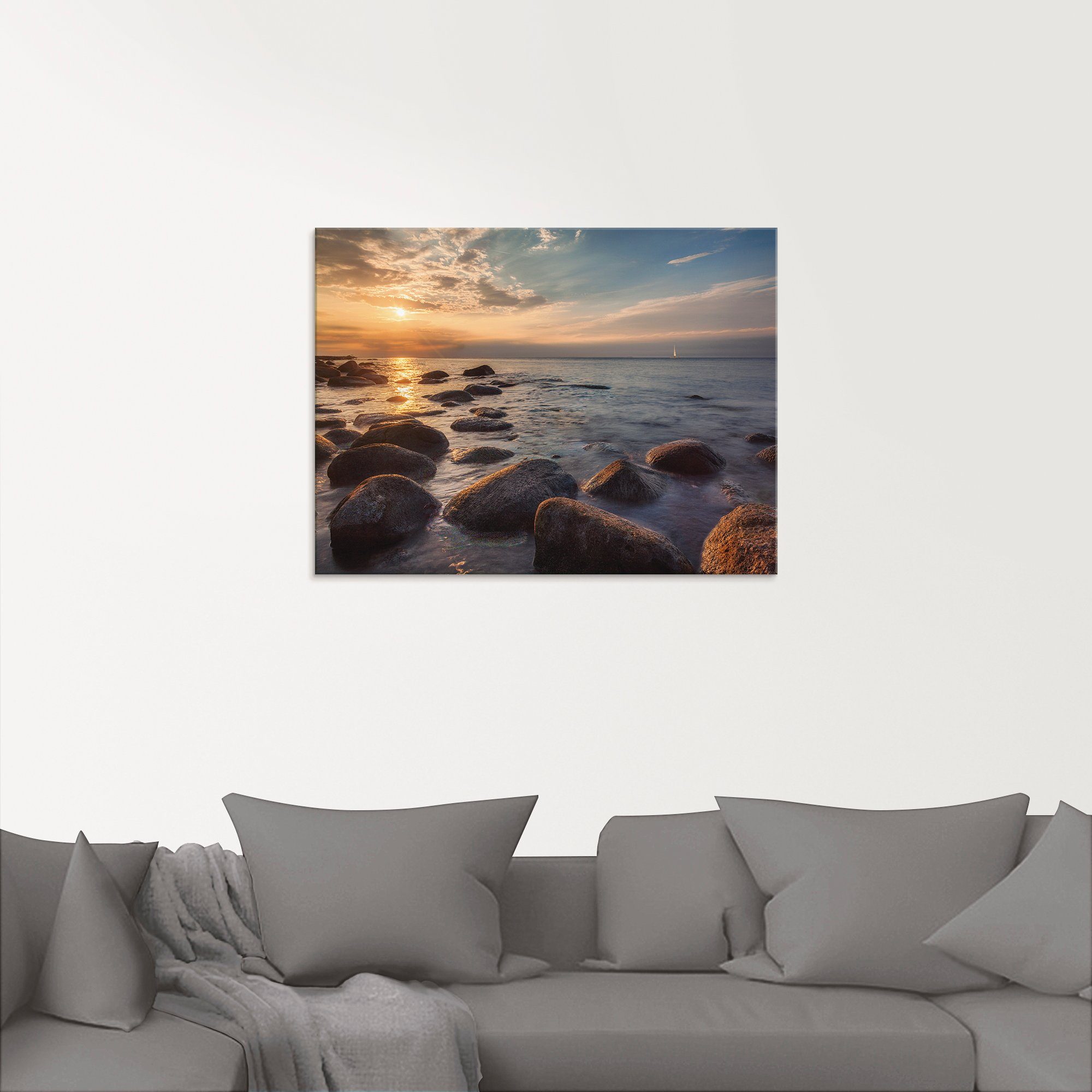 Artland Glasbild »Heimkehr am Abend....«, Gewässer (1 Stück)-HomeTrends