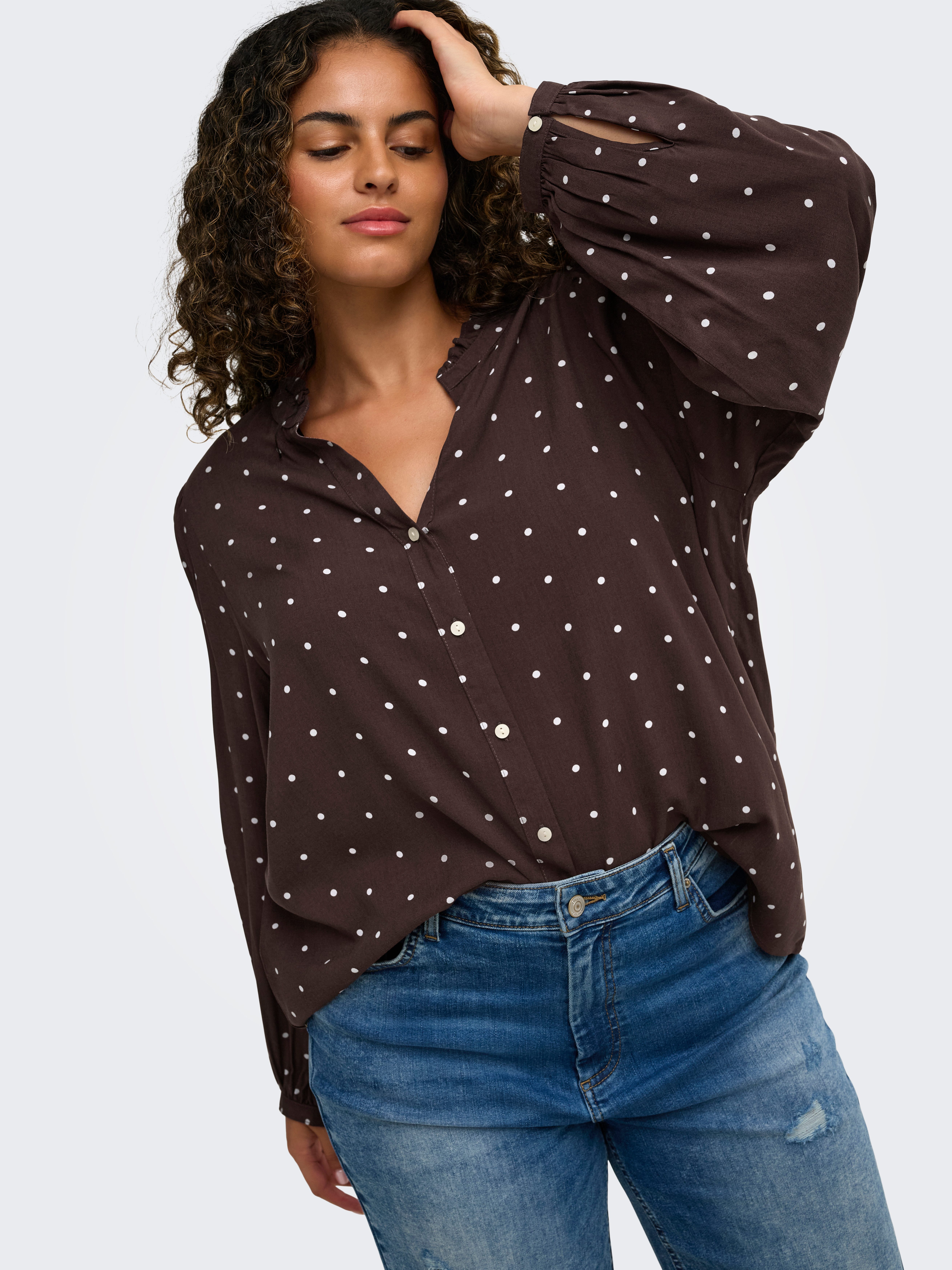 ONLY CARMAKOMA Druckbluse CARRAYA L/S SHIRT WVN NOOS Viskose, regular fit