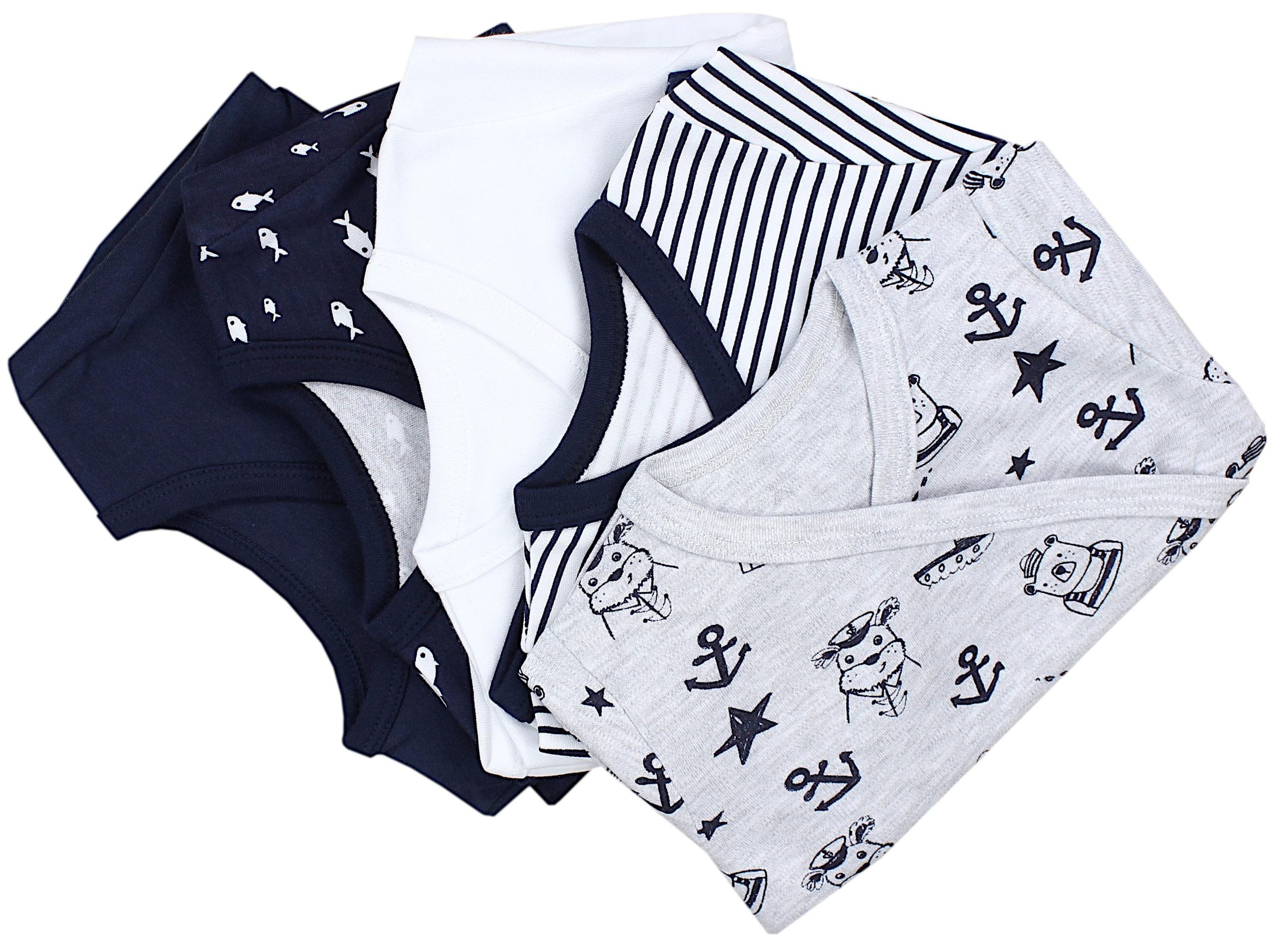 TupTam Wickelshirt TupTam Baby Jungen Langarm Wickelshirt Baumwolle 5er Set