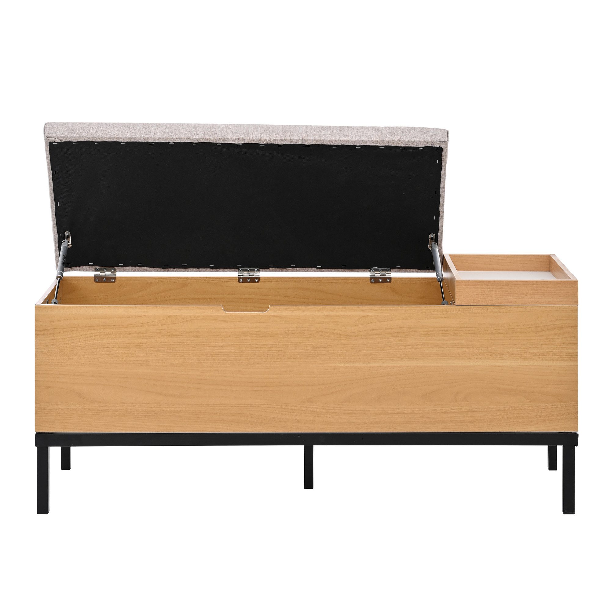 GLP Schuhbank mit Stauraum Aufbewahrungsbank (Multifunktionale Aufbewahrungsbank mit Soft-Close System, abnehmbarem Kissen & Stauraum für Schuhe und Accessoires), gepolstert, stabil & ideal für Flur und Eingangsbereich