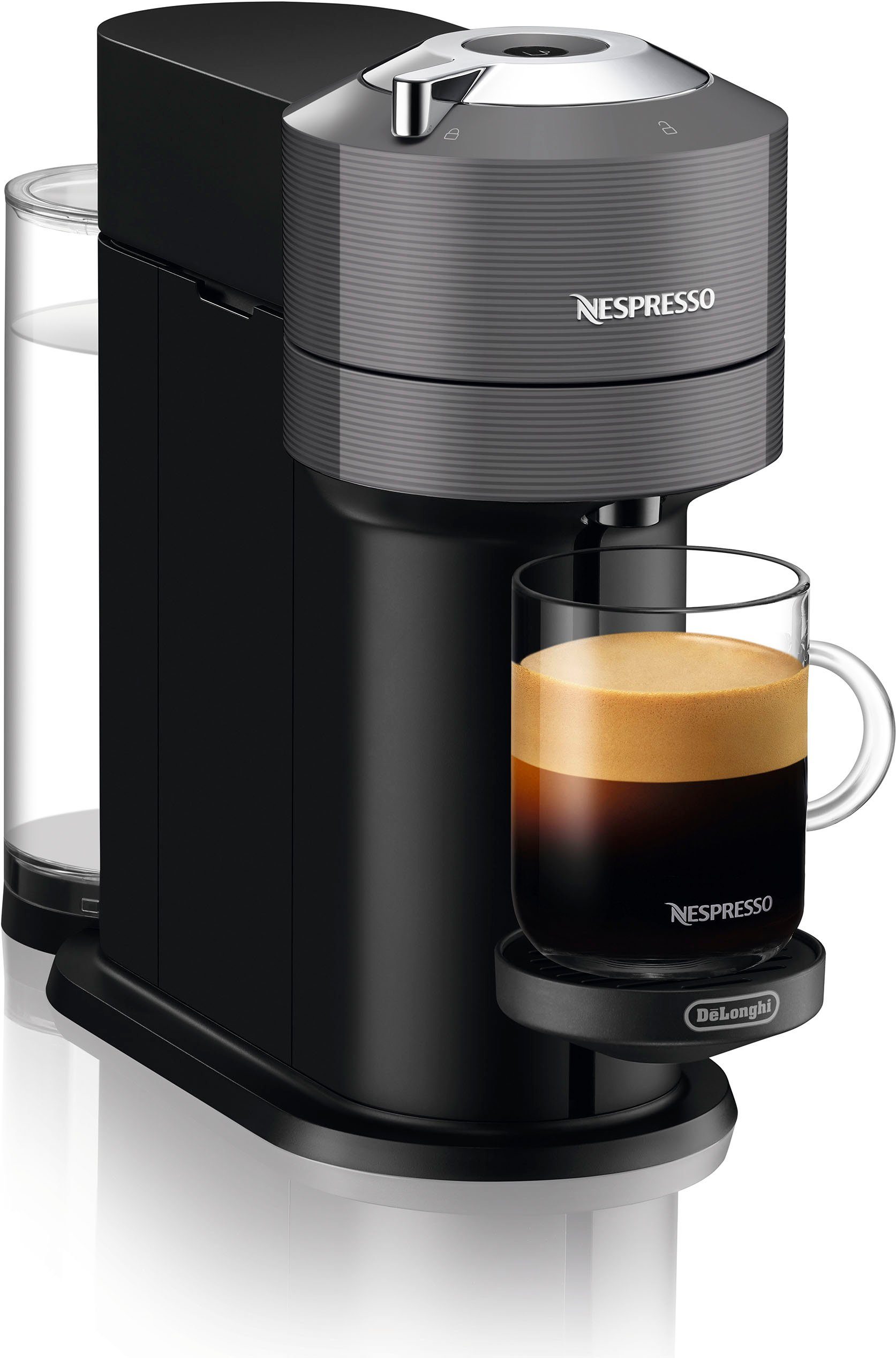 NESPRESSO Kapselmaschine Vertuo Next ENV 120.GY von DeLonghi, Dark Grey